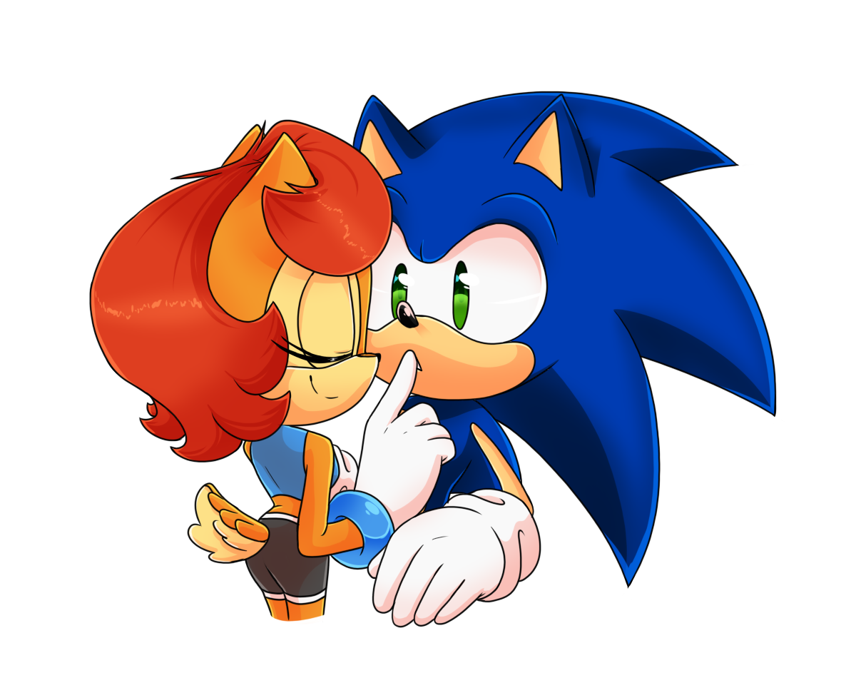 You can't kiss me until I say so. Sonic art, Sonic and amy, Sally acorn