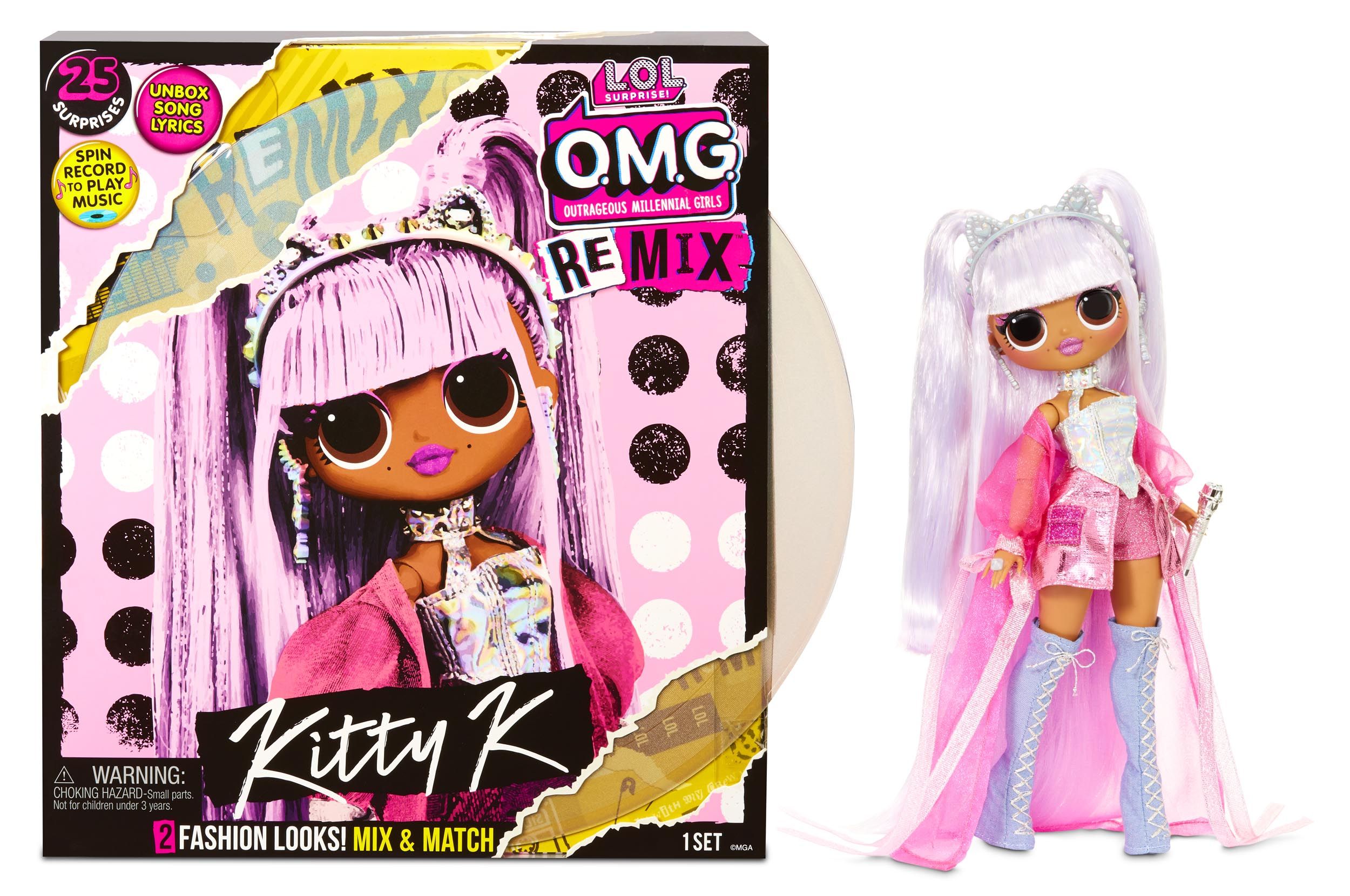 LOL Surprise OMG Remix Kitty K Fashion Doll Surprises with Music