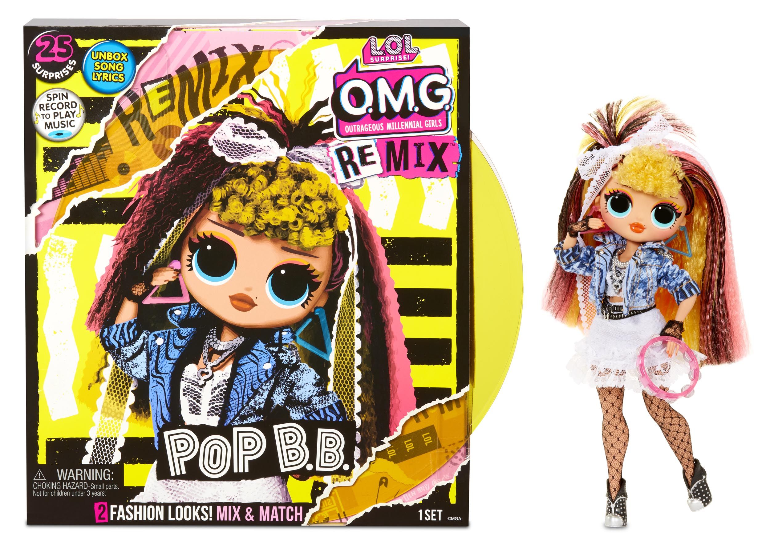 LOL Surprise OMG Remix Pop B.B. Fashion Doll Surprises with Music