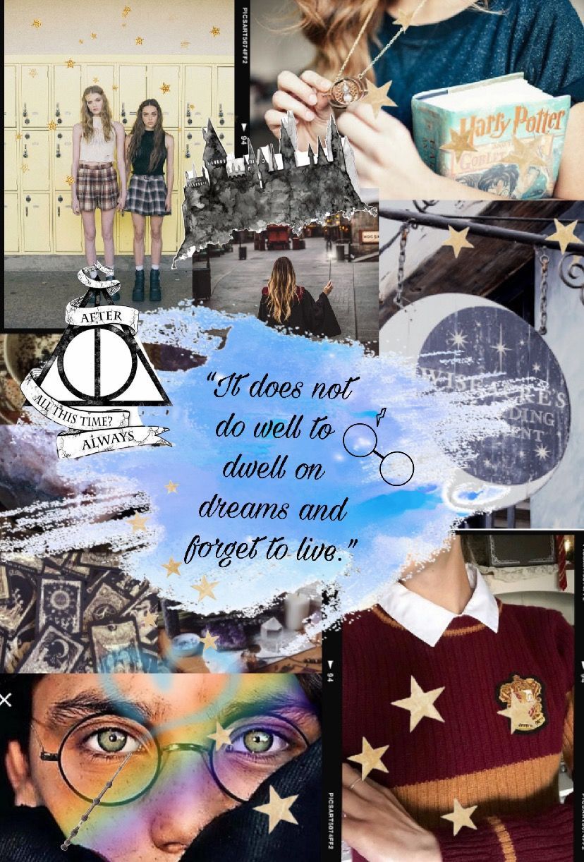 Harry Potter collage wallpaper. Harry potter, Potter, Wallpaper