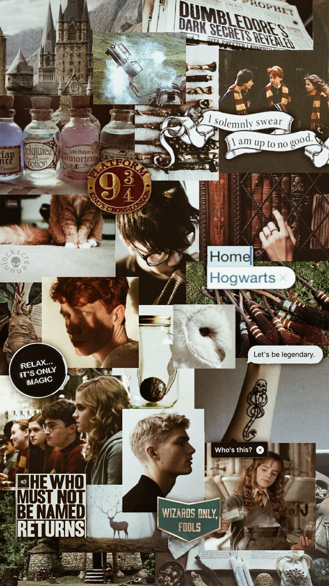 Aesthetic Harry Potter Collage Wallpaper