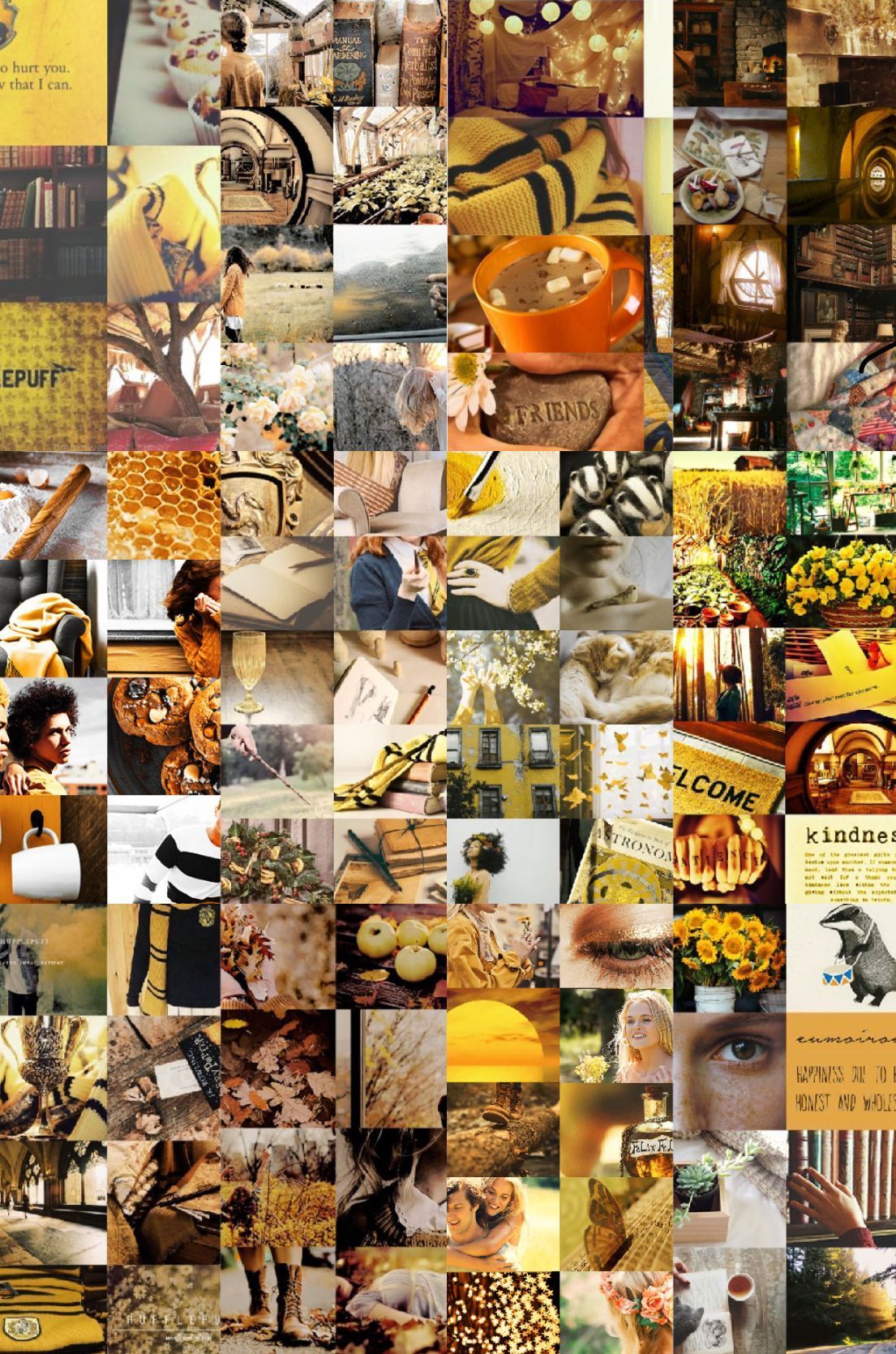 Hufflepuff Collage Desktop Wallpaper