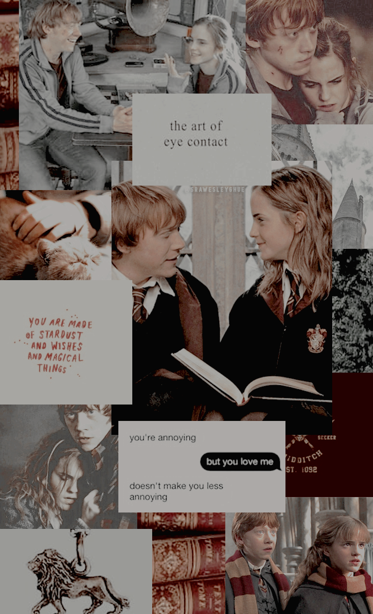 couple, romione, wallpaper and harry potter