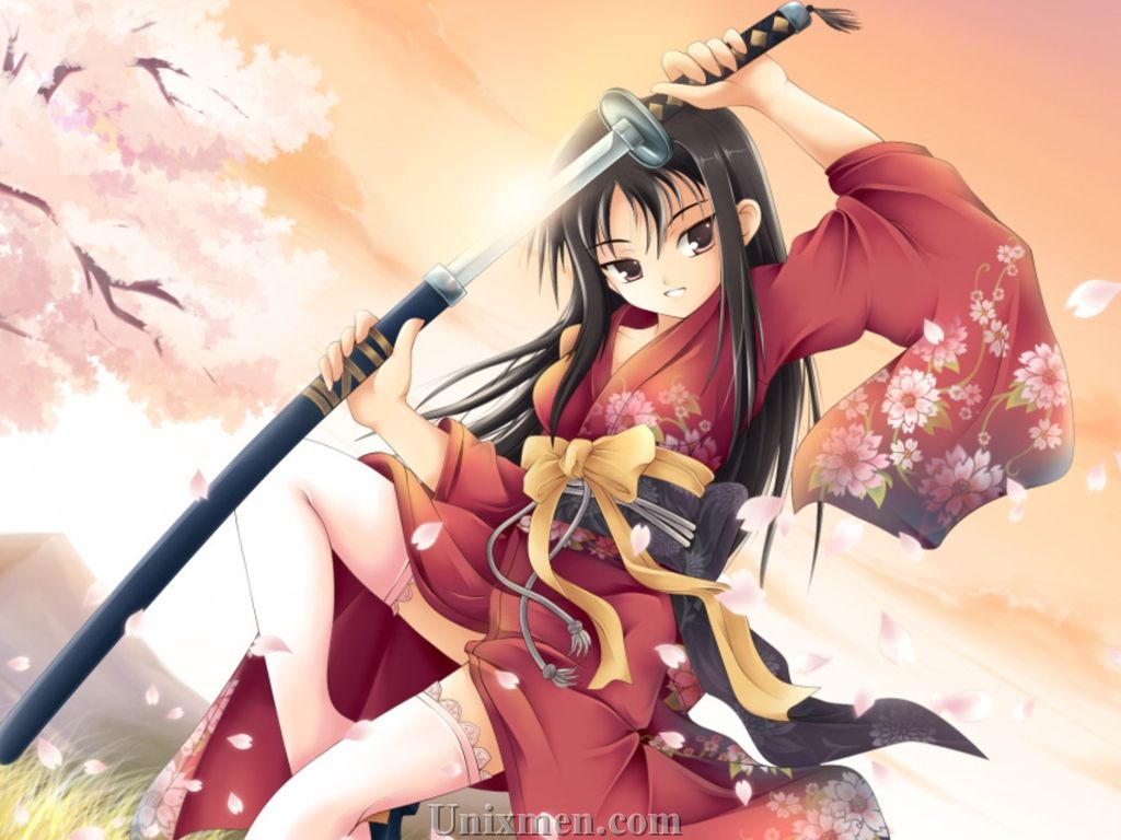 Anime Girl With sword wallpaper