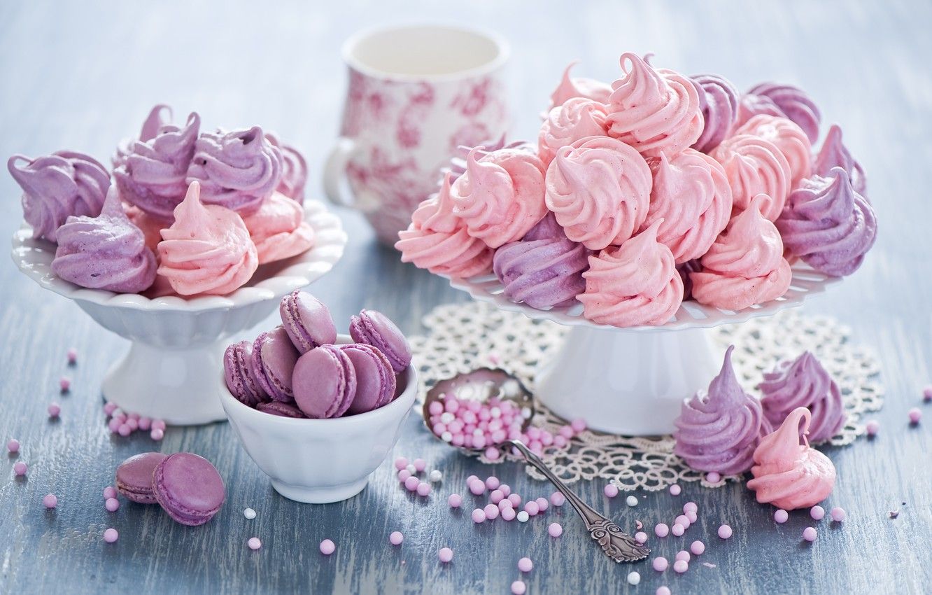 Wallpaper cookies, still life, meringue image for desktop, section еда