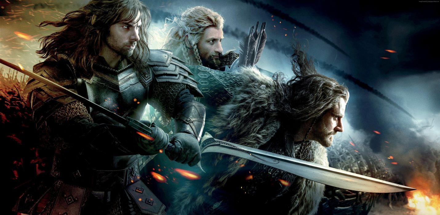 Hobbit Battle Five Armies Lotr Fantasy Battle Armies Thorin Fili And Kili Wallpaper & Background Download