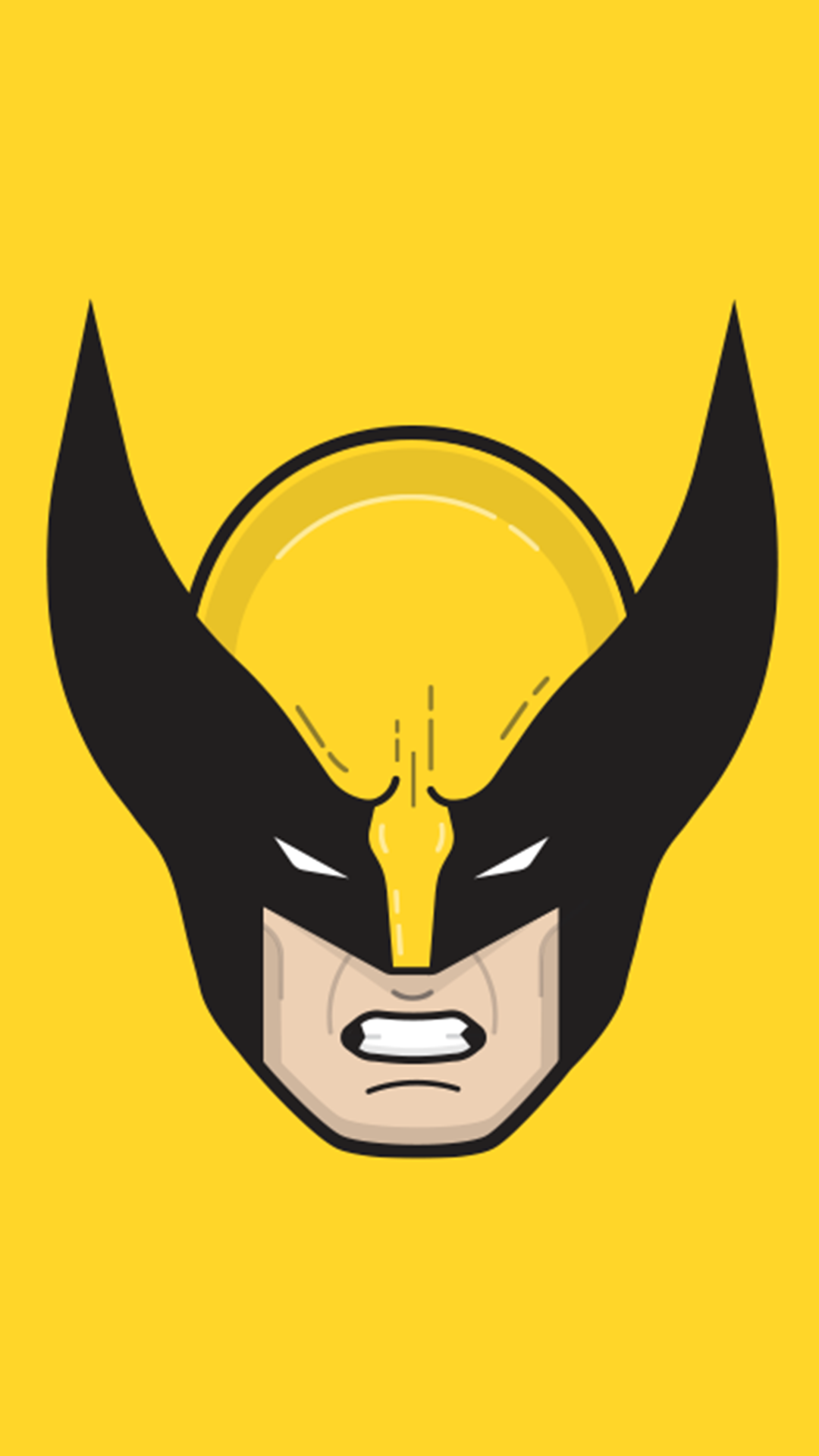 Wallpaper, illustration, logo, Wolverine, cartoon, superhero, head 1080x1920