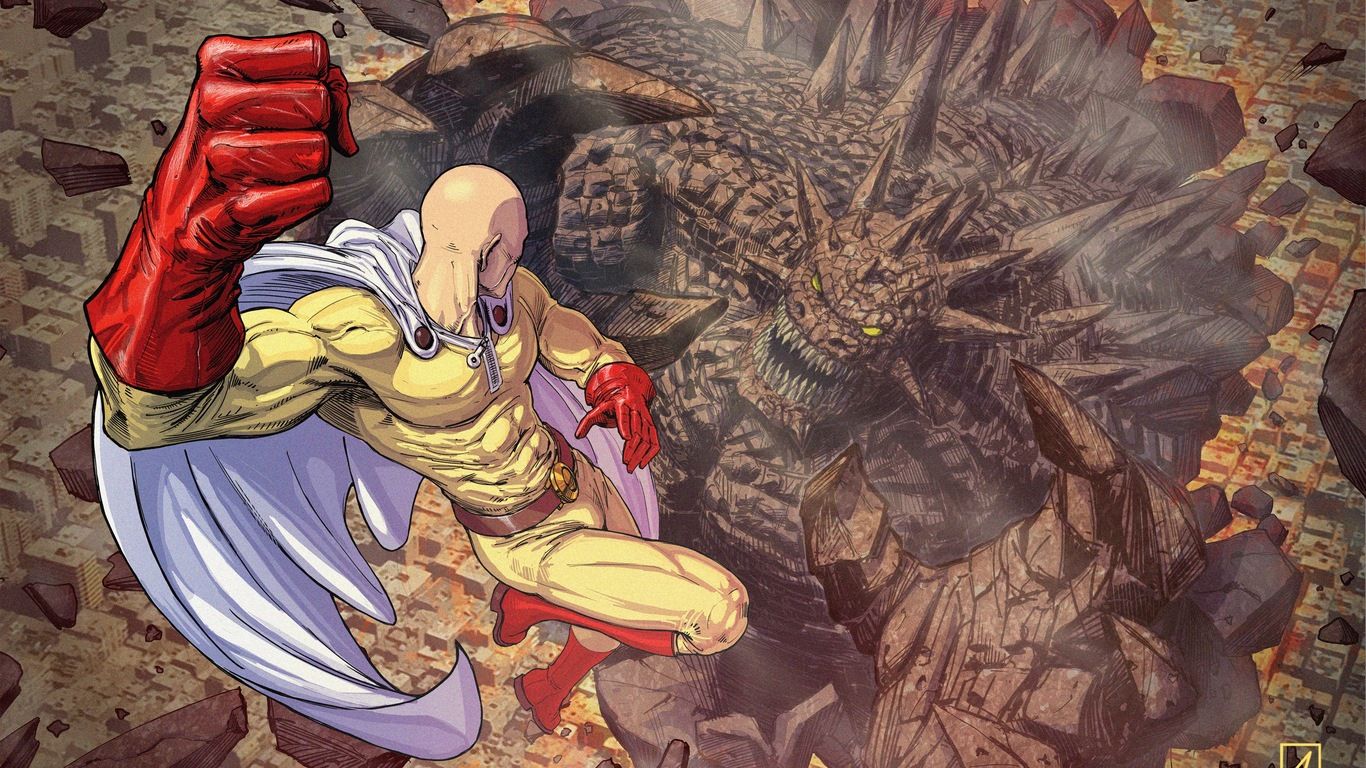 Saitama One Punch Man 4k 1366x768 Resolution HD 4k Wallpaper, Image, Background, Photo and Picture