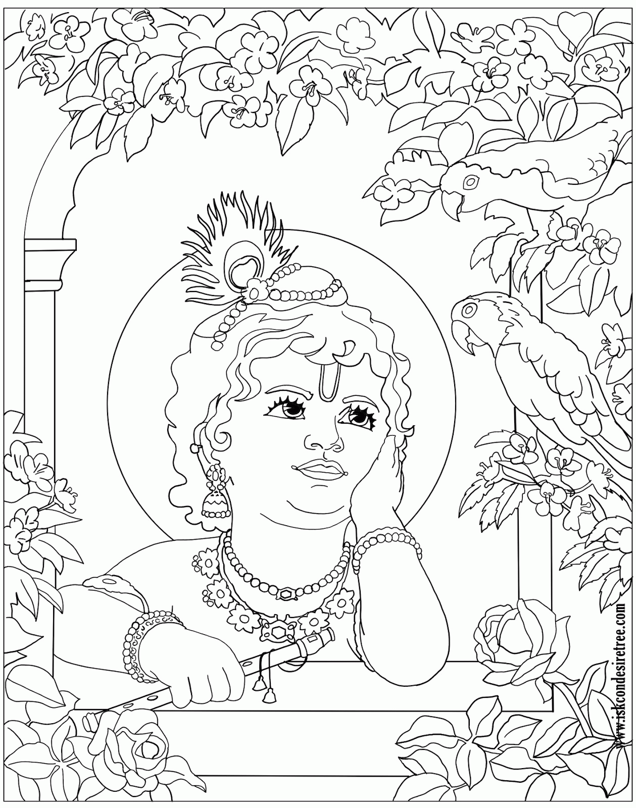 Free Krishna Coloring Page, Download Free Clip Art, Free Clip Art on Clipart Library