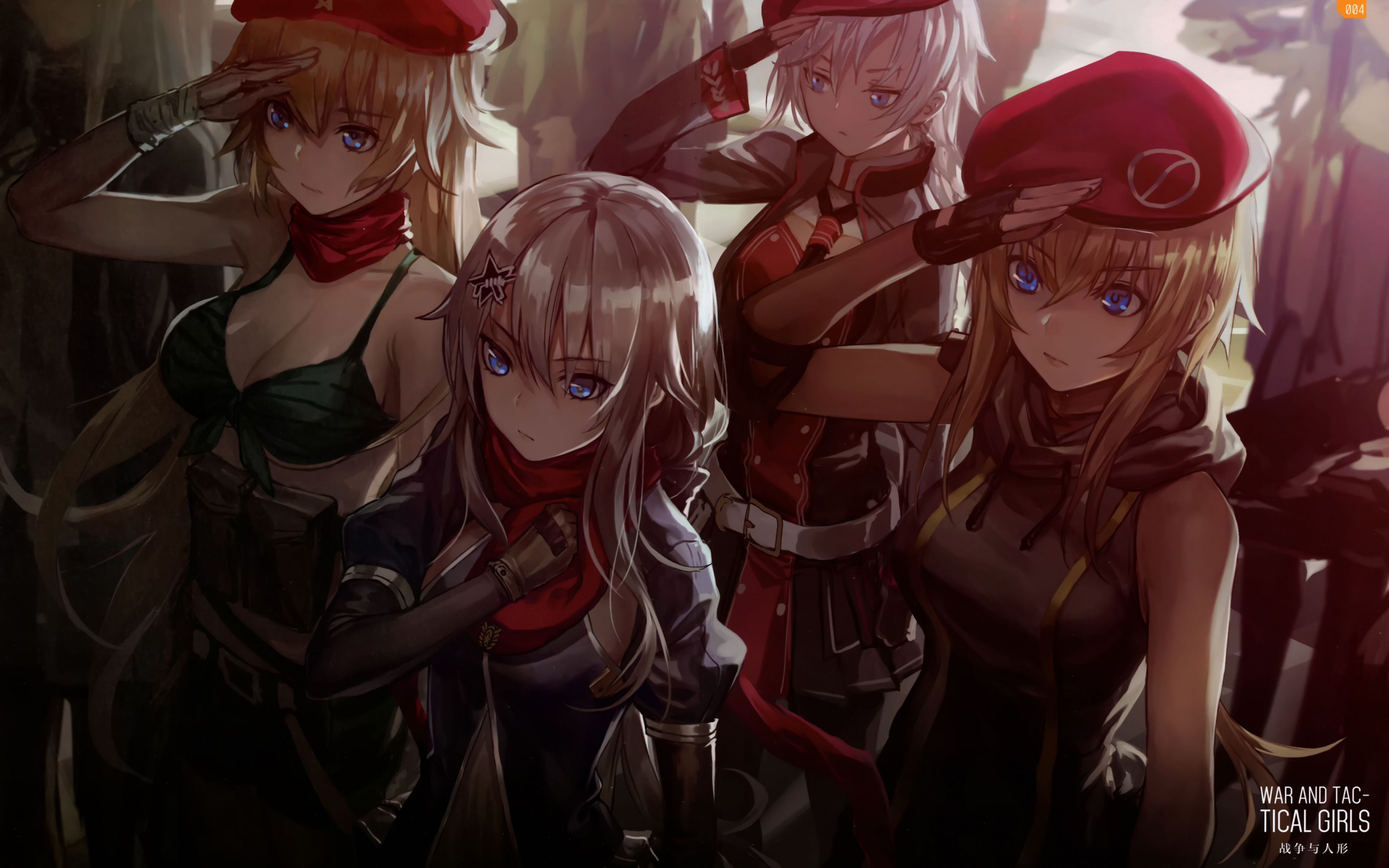 Desktop Wallpaper Girls Frontline, Anime Girls, Salute, Art, HD Image, Picture, Background, Zmqowx