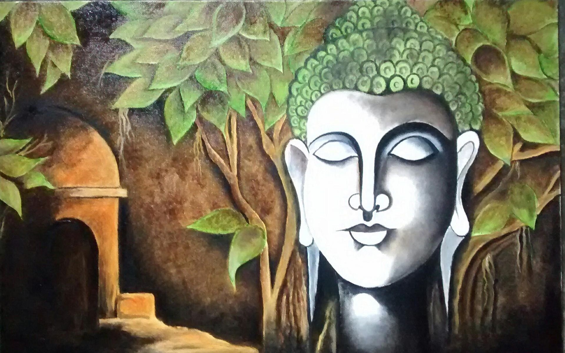Hd Buddha Painting Wallpaper SEARCH IMAGE