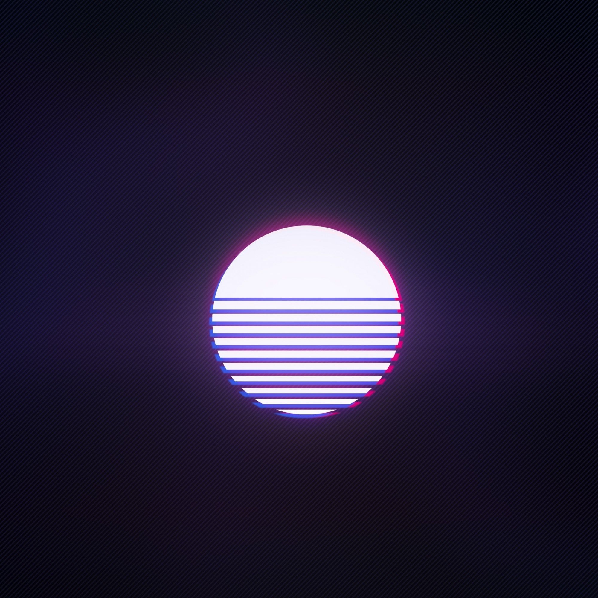 Download 2000x2000 Sun, Retro Wave, Synthwave, Music Wallpaper