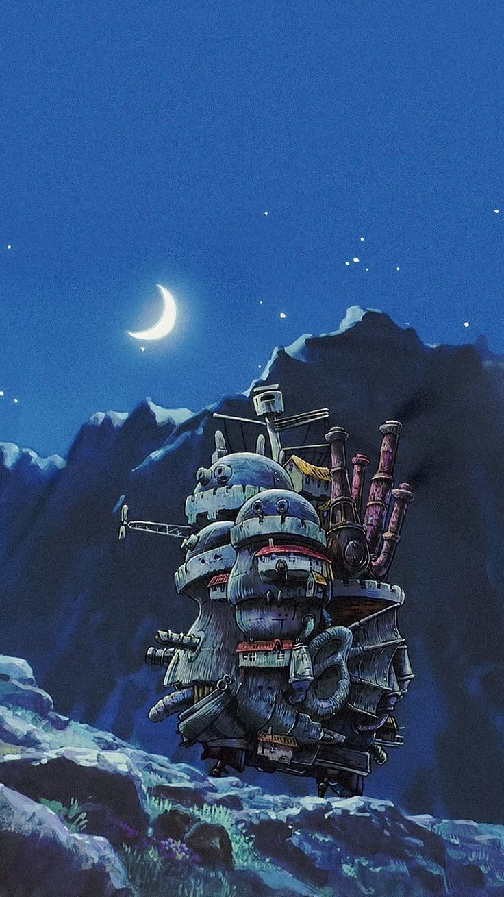 Howl's Moving Castle: iPhone Background / Wallpaper / Phone Background / Calibration Photo / Ghibli. Studio ghibli background, Studio ghibli, Studio ghibli movies