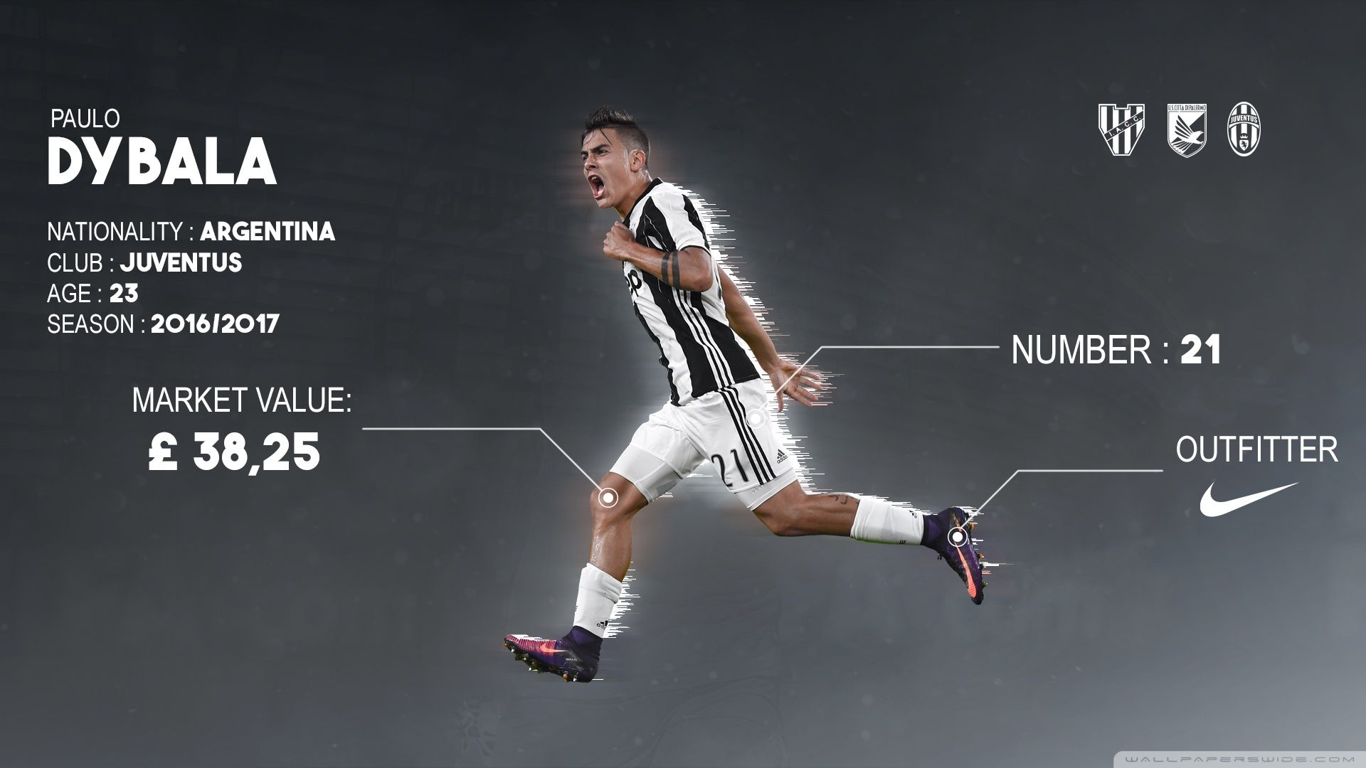 Paulo Dybala Ultra HD Desktop Background Wallpaper for 4K UHD TV, Tablet
