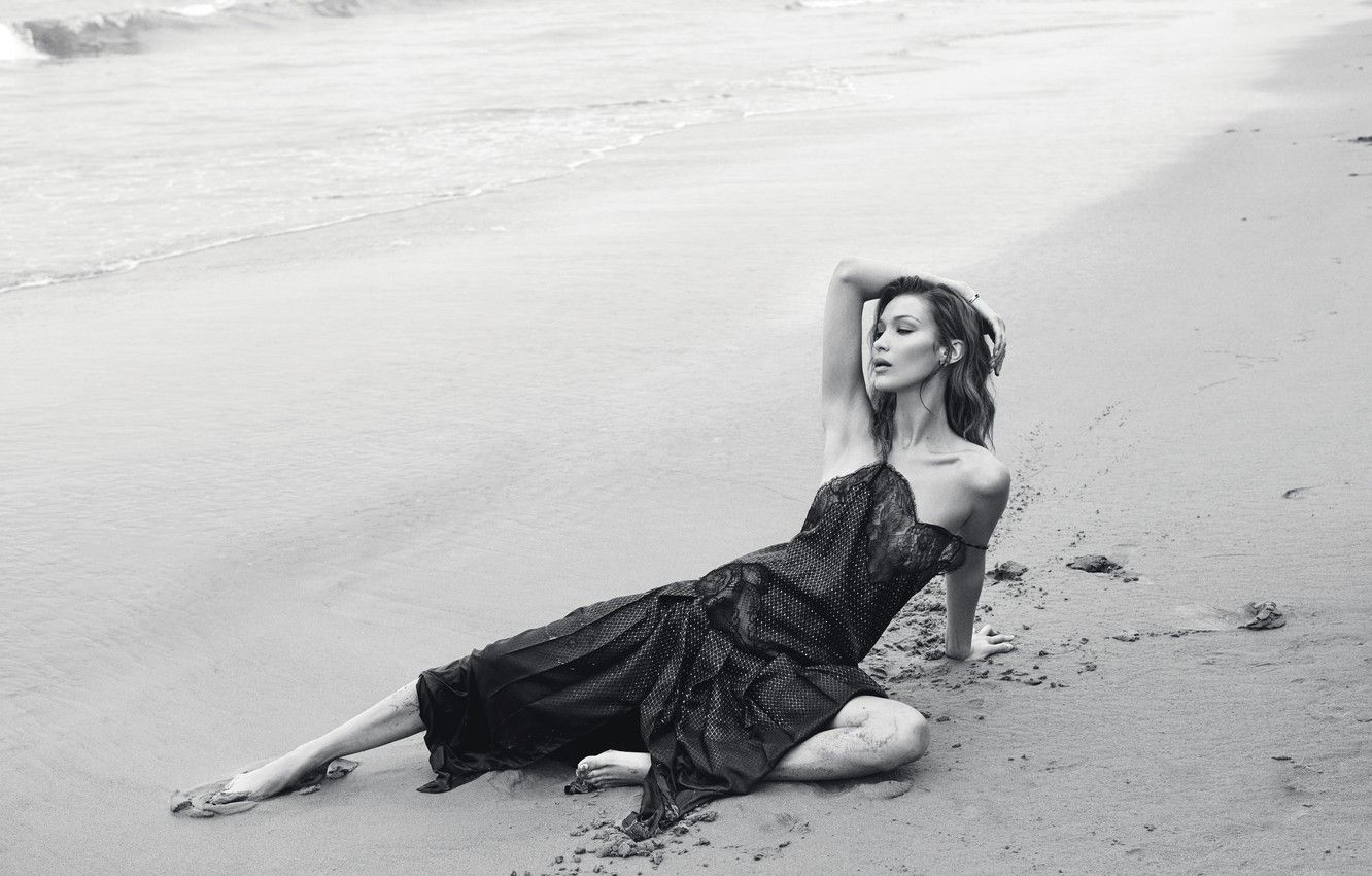 Wallpaper beach, model, Bella Hadid image for desktop, section девушки