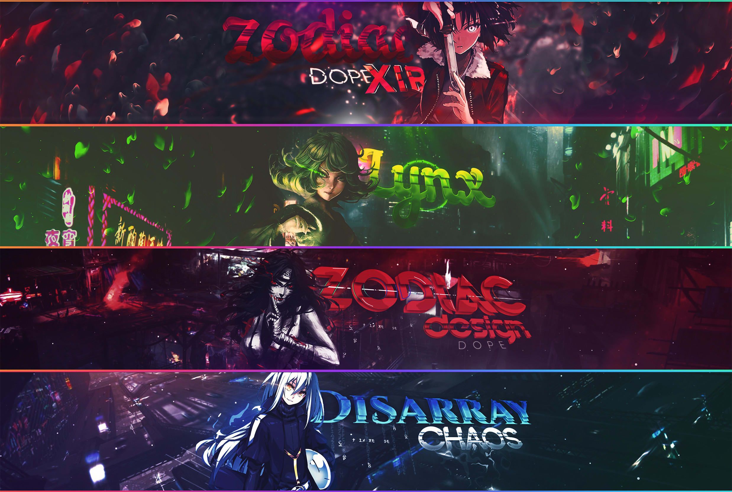 Design high quality anime, gaming banner