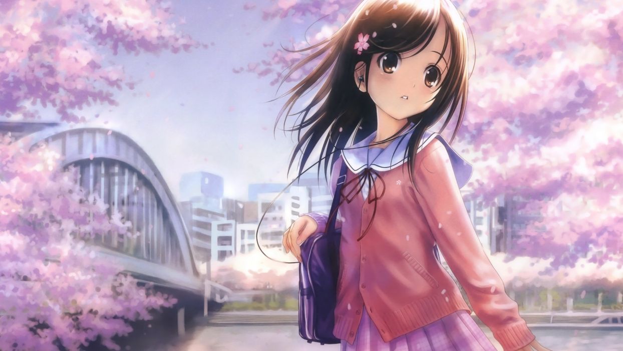 Anime Girl Beauty Happy Love Girls Beautiful Sweet Anime Girl Background HD Wallpaper