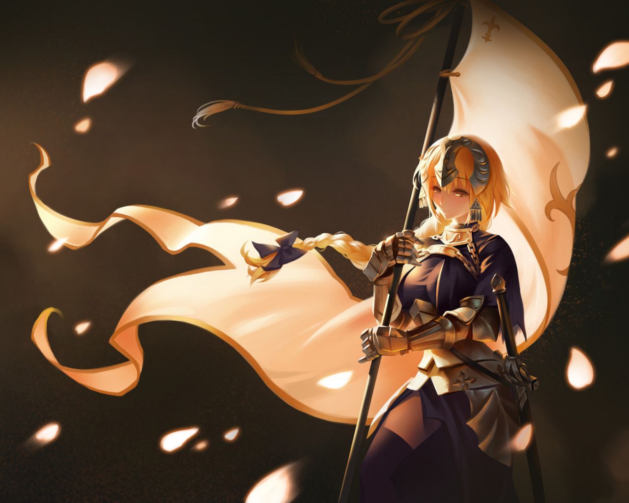Desktop Wallpaper Banner, Anime Girl, Jeanne D'arc, Fate Series, HD Image, Picture, Background, 24a2b8