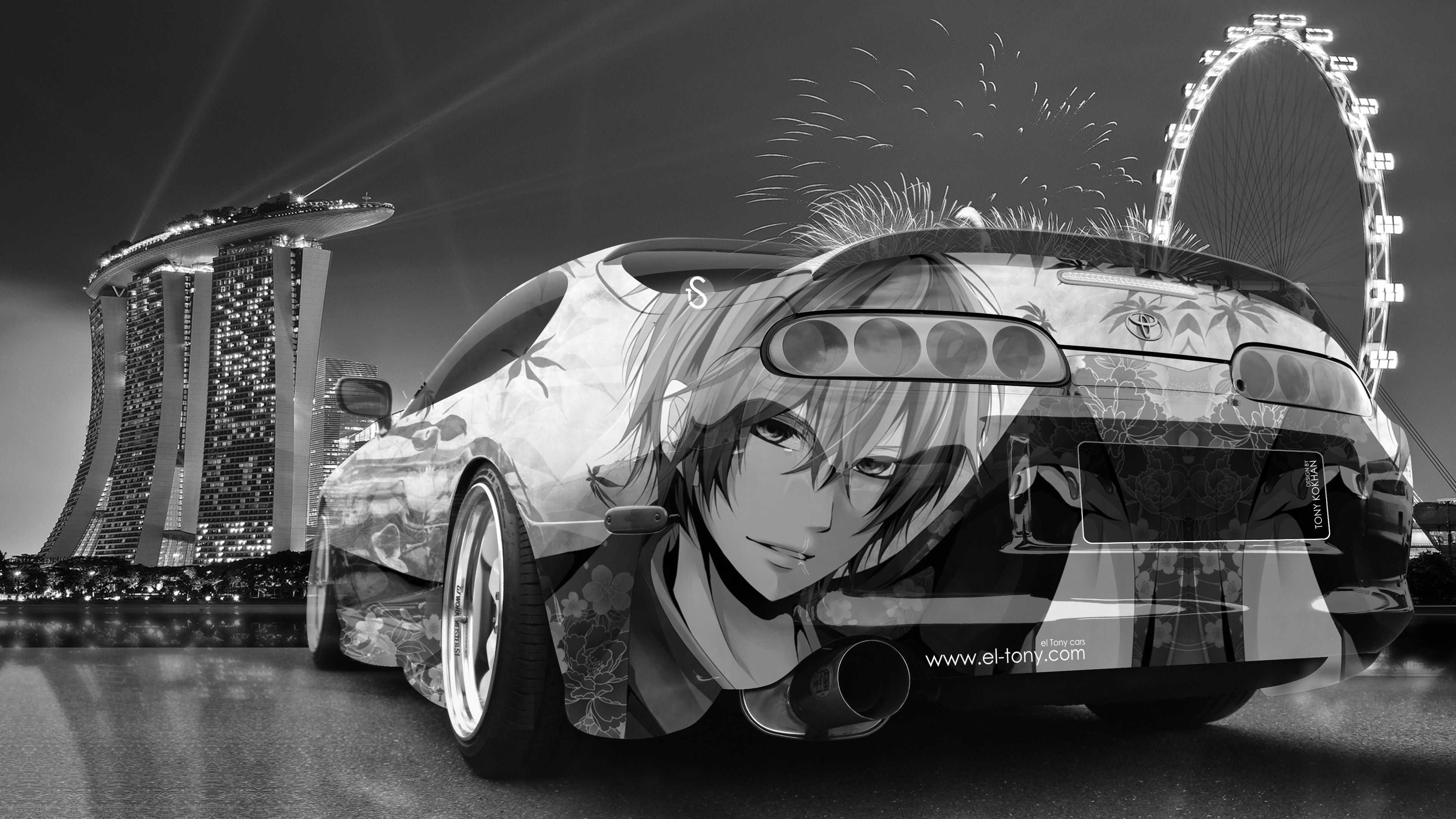 Toyota Supra JDM Tuning Anime Boy Aerography City Car 2015 el Tony