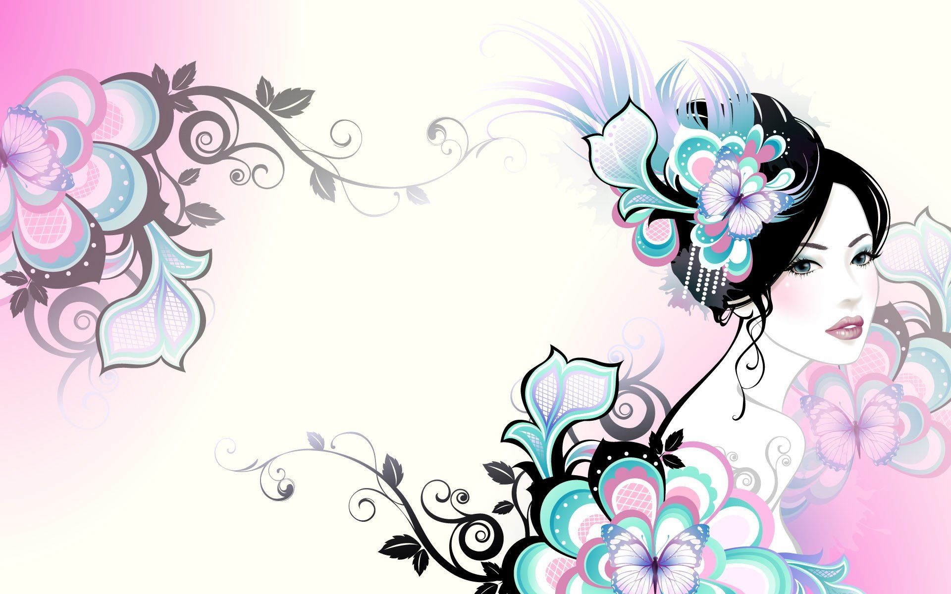 Gallery of 41 Vector Girl Background, Wallpaper. B.SCB Wallpaper