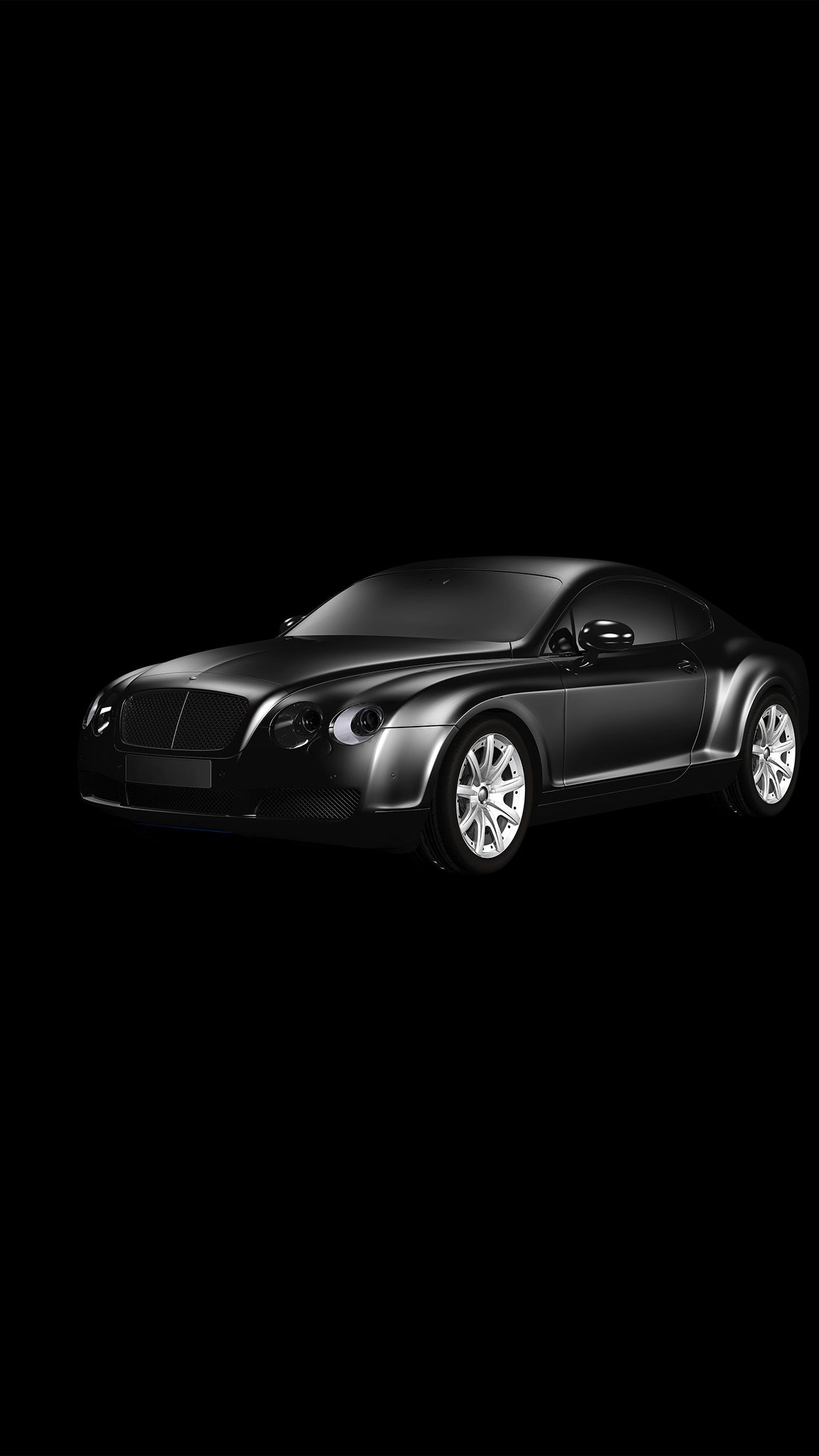 iPhone7 wallpaper. car bentley dark black limousine art illustration