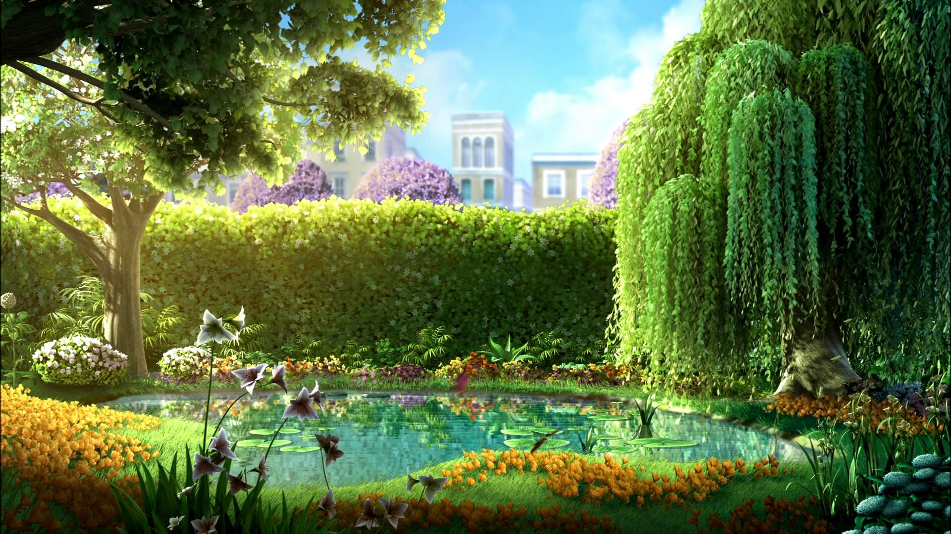 park, Summer, Pond, Tree, Flower, Trees, Garden Wallpaper HD / Desktop and Mobile Background