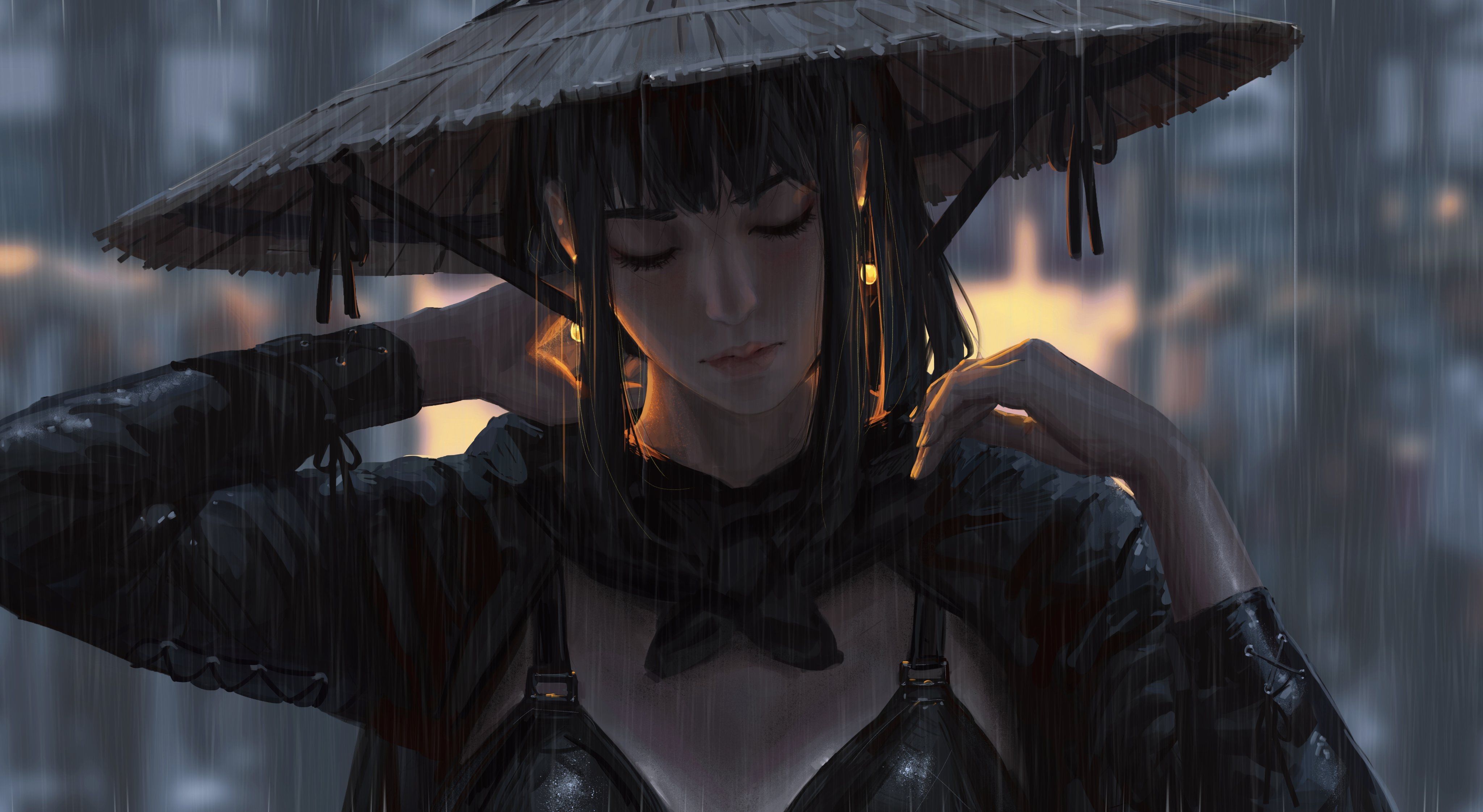 Wallpaper, digital art, fantasy warrior, warrior girls, original characters, Bad guys, GUWEIZ 4096x2243