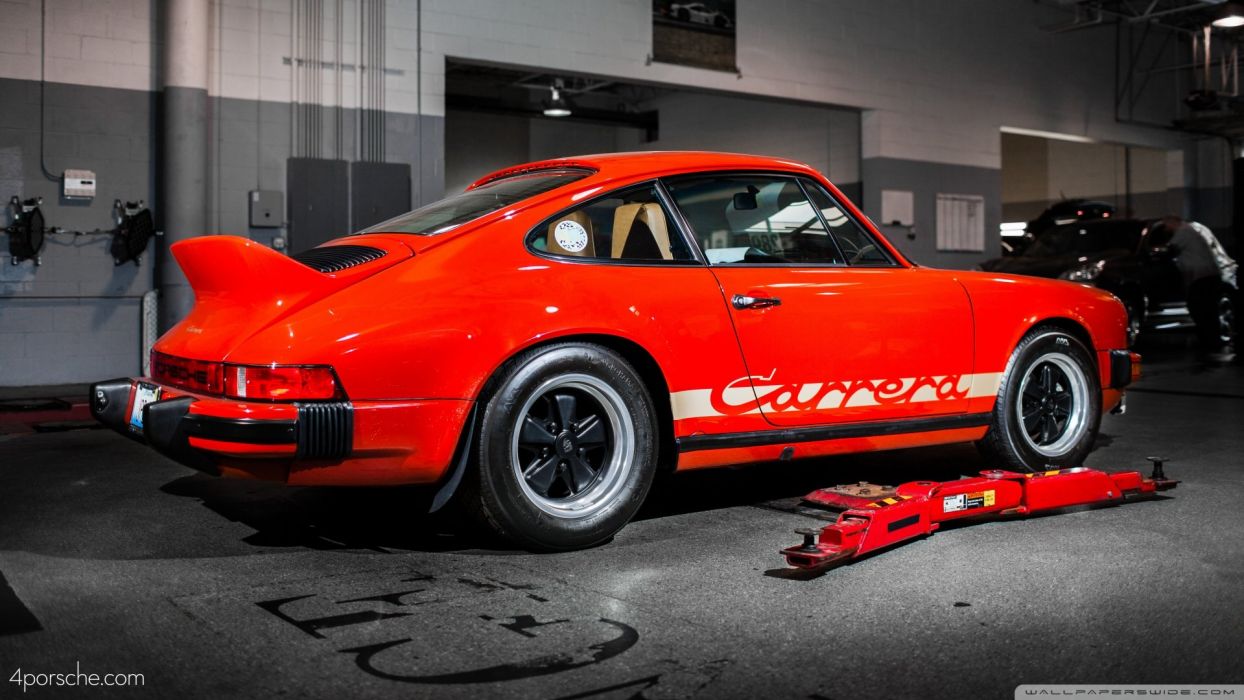 Porsche carrera super old red wallpaperx1080