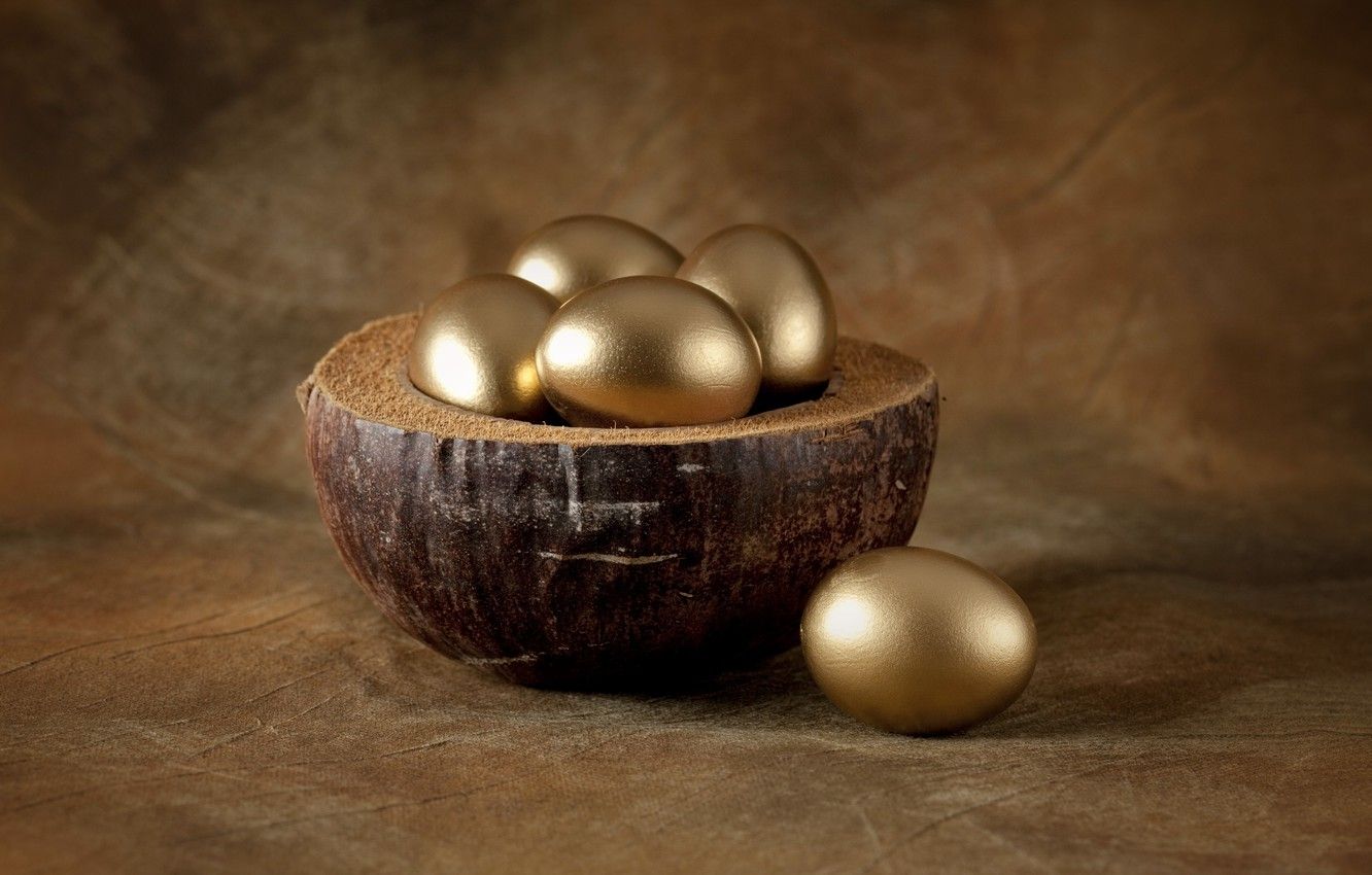 Wallpaper eggs, Easter, golden, Easter, eggs image for desktop, section праздники
