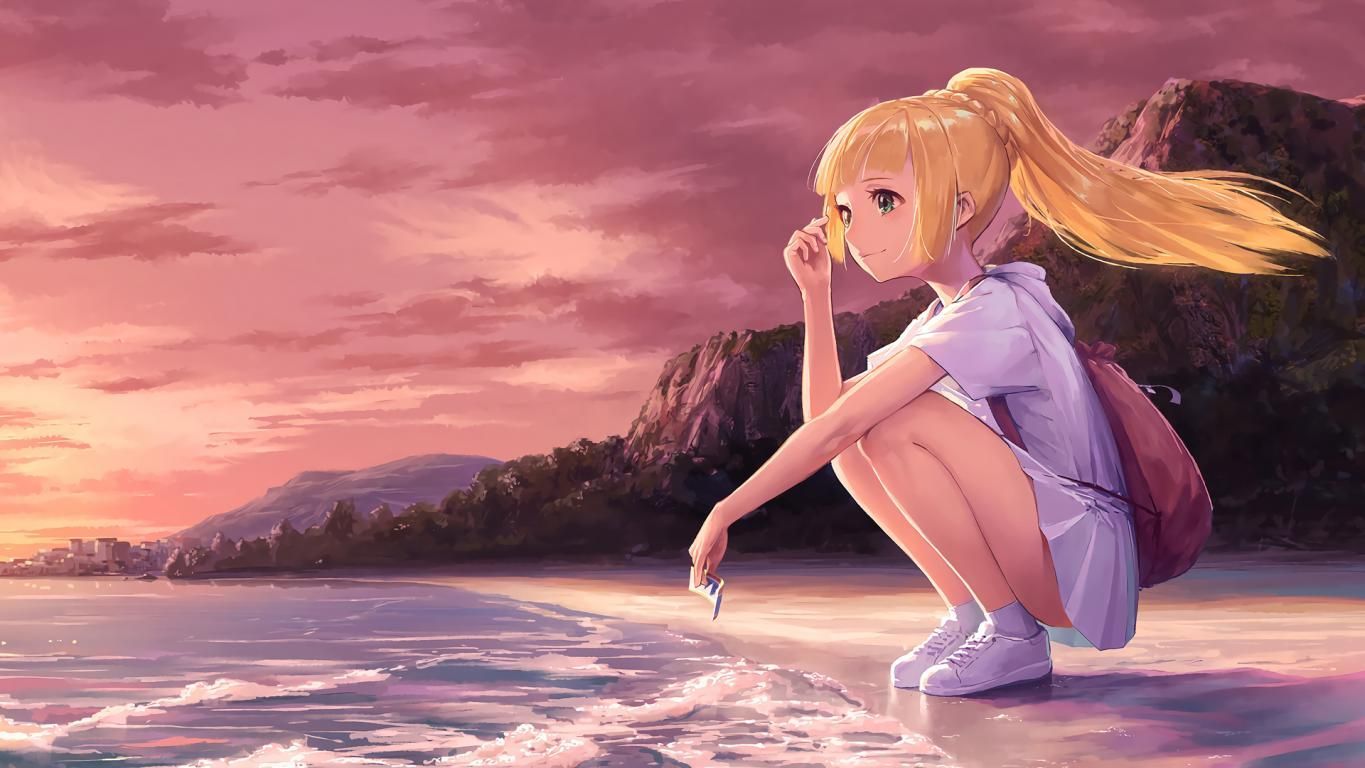 Lillie Wallpaper (1365 x 768). Pokemon sun, Pokemon waifu, Cute pokemon