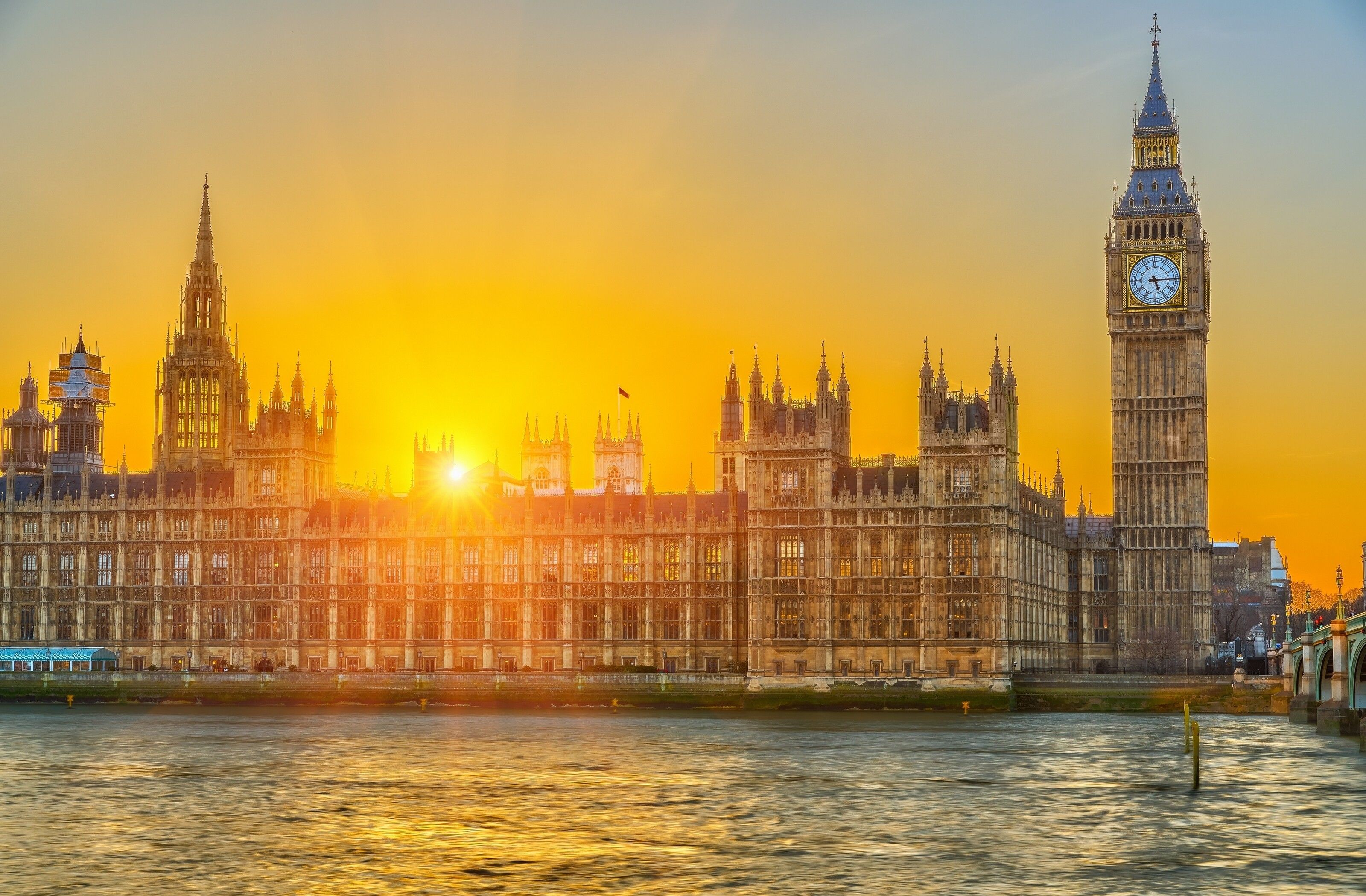 England London Palace Of Westminster Sunset Wallpaper:3200x2100