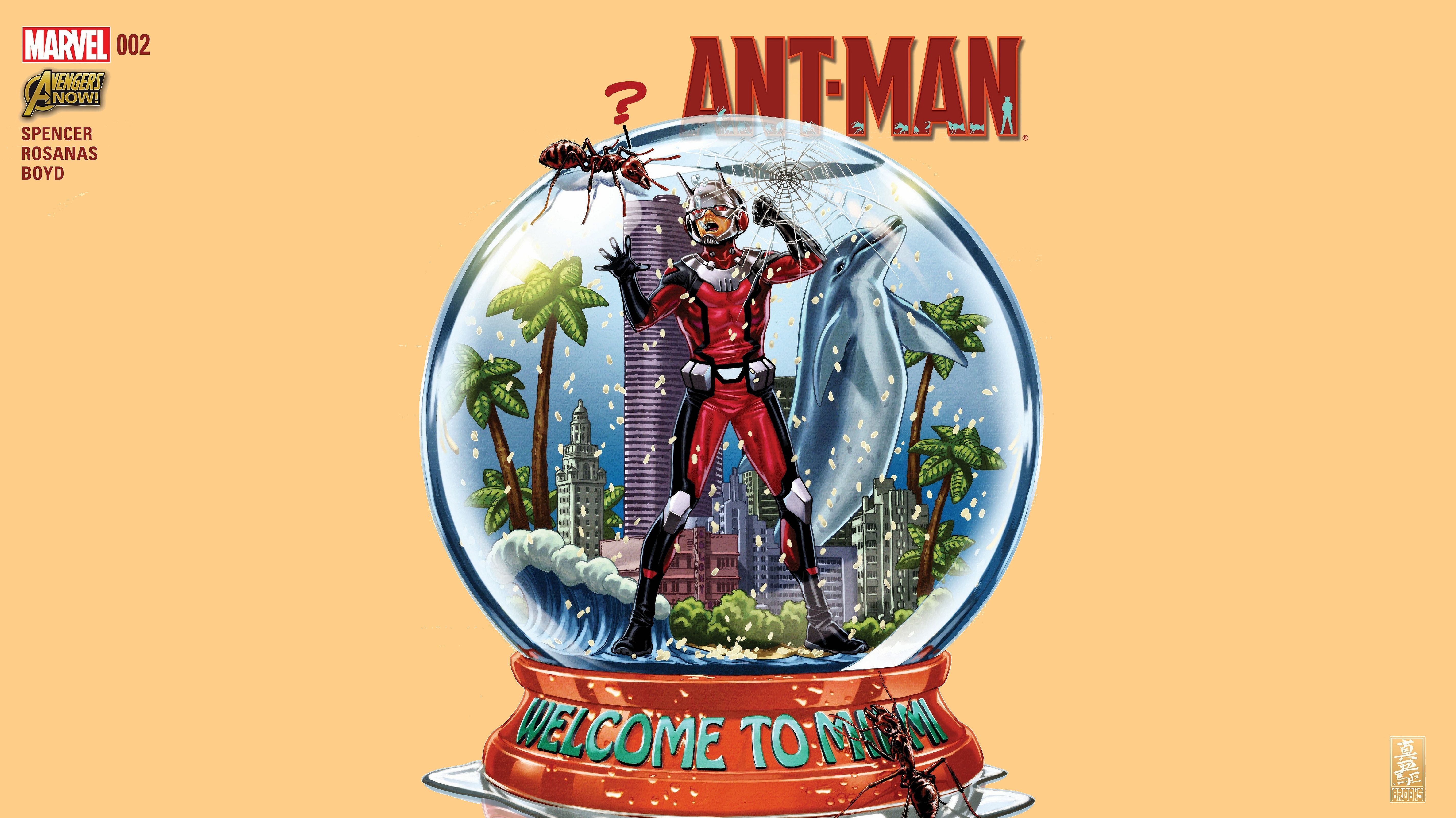 Ant Man Marvel Comics Snow Globe Wallpaper:5700x3205