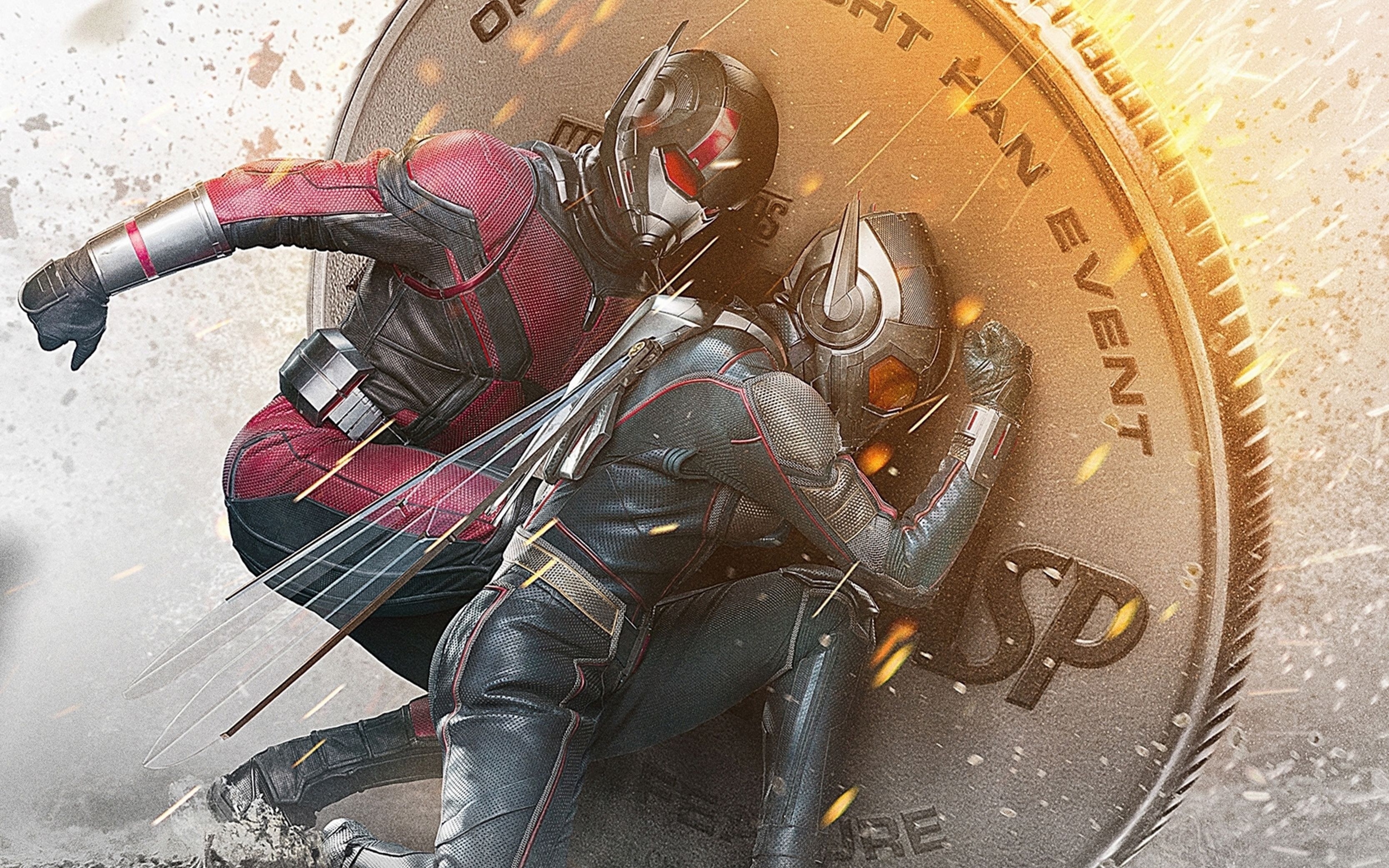 Paul Rudd, Ant Man, Marvel Comics, Hope Pym, Evangeline Lilly, Ant Man And The Wasp, Wasp (Marvel Comics) Wallpaper