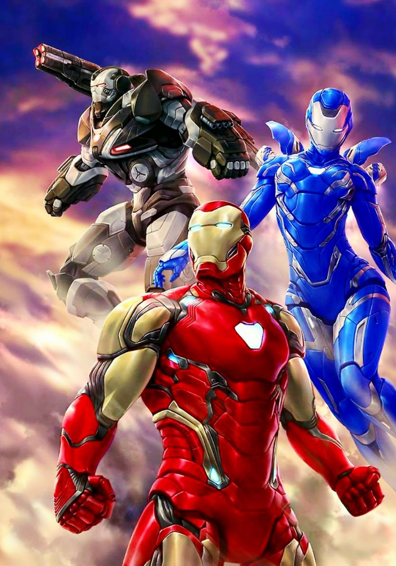 Avengers Endgame. Ironman Mark 85 x Rescue x War Machine #marvel #ironman. Marvel superheroes art, Marvel superheroes, Marvel art