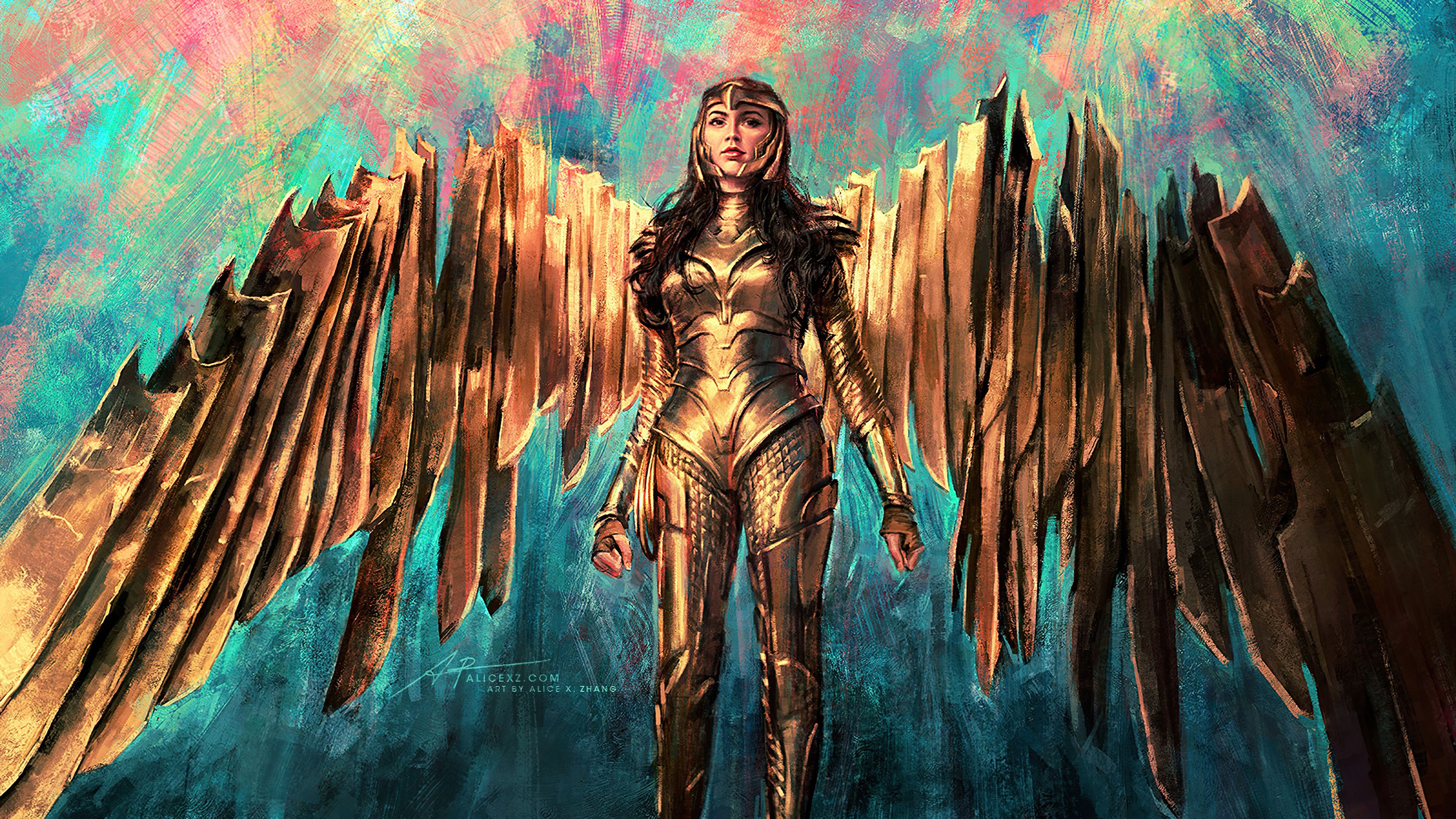 Wonder Woman 1984 Golden Armor Suit, HD Superheroes, 4k Wallpaper, Image, Background, Photo and Picture