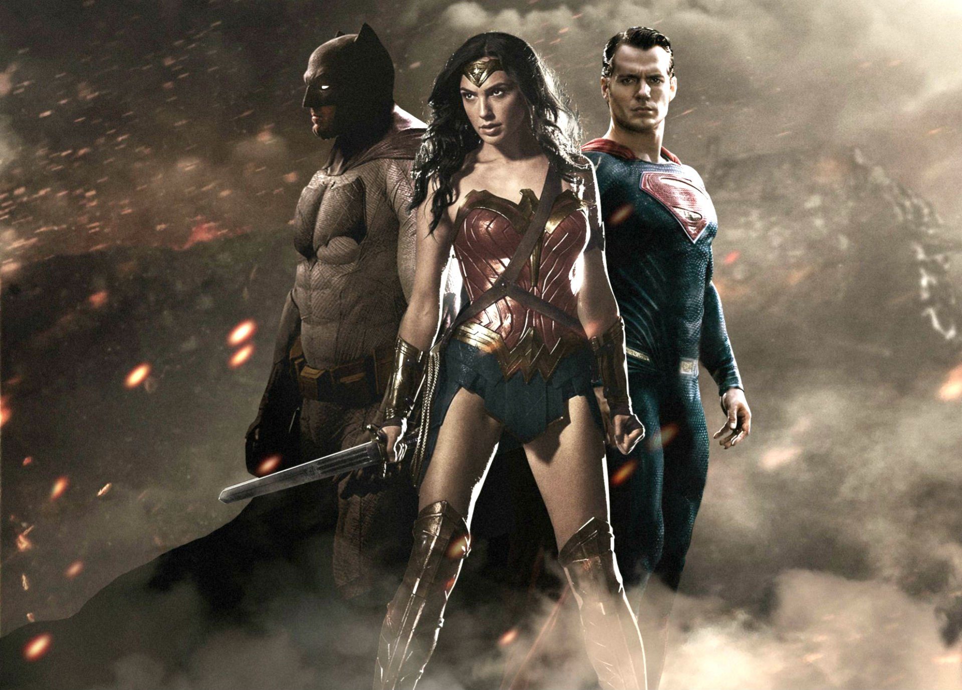 Batman V Superman Adventure Action Batman Superman Vs Superman And Wonder Women HD Wallpaper