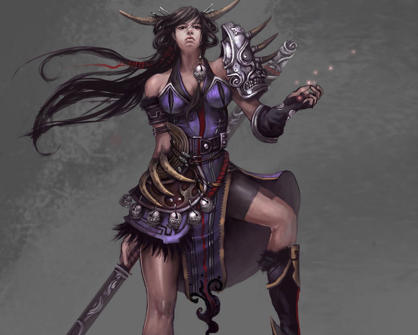Wallpaper armour warrior Girls Fantasy