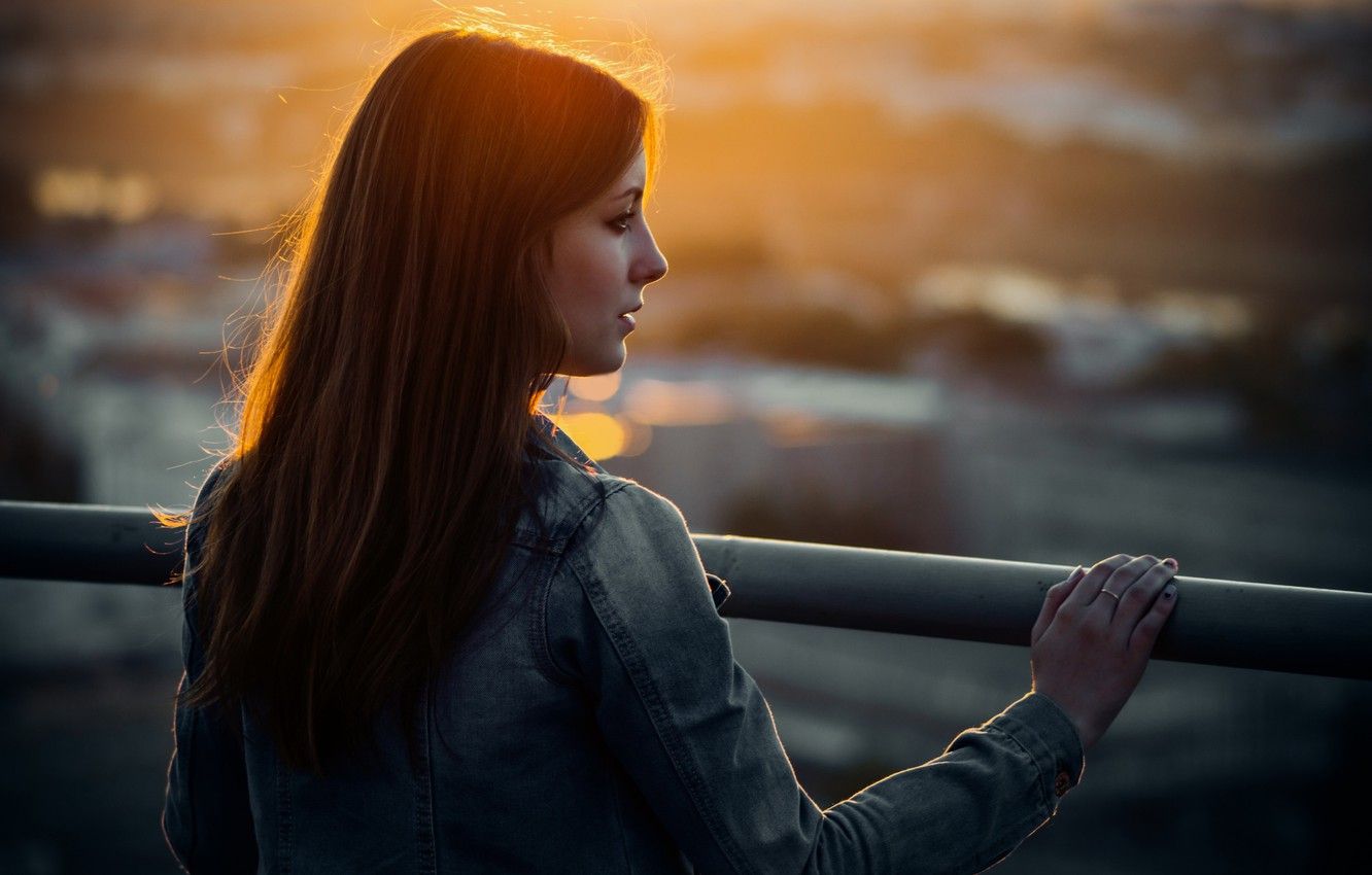 Wallpaper city, light, girl, fashion, dress, sunset, young, evening, model, sun, street, pretty, mood, spring, look, horizon image for desktop, section девушки