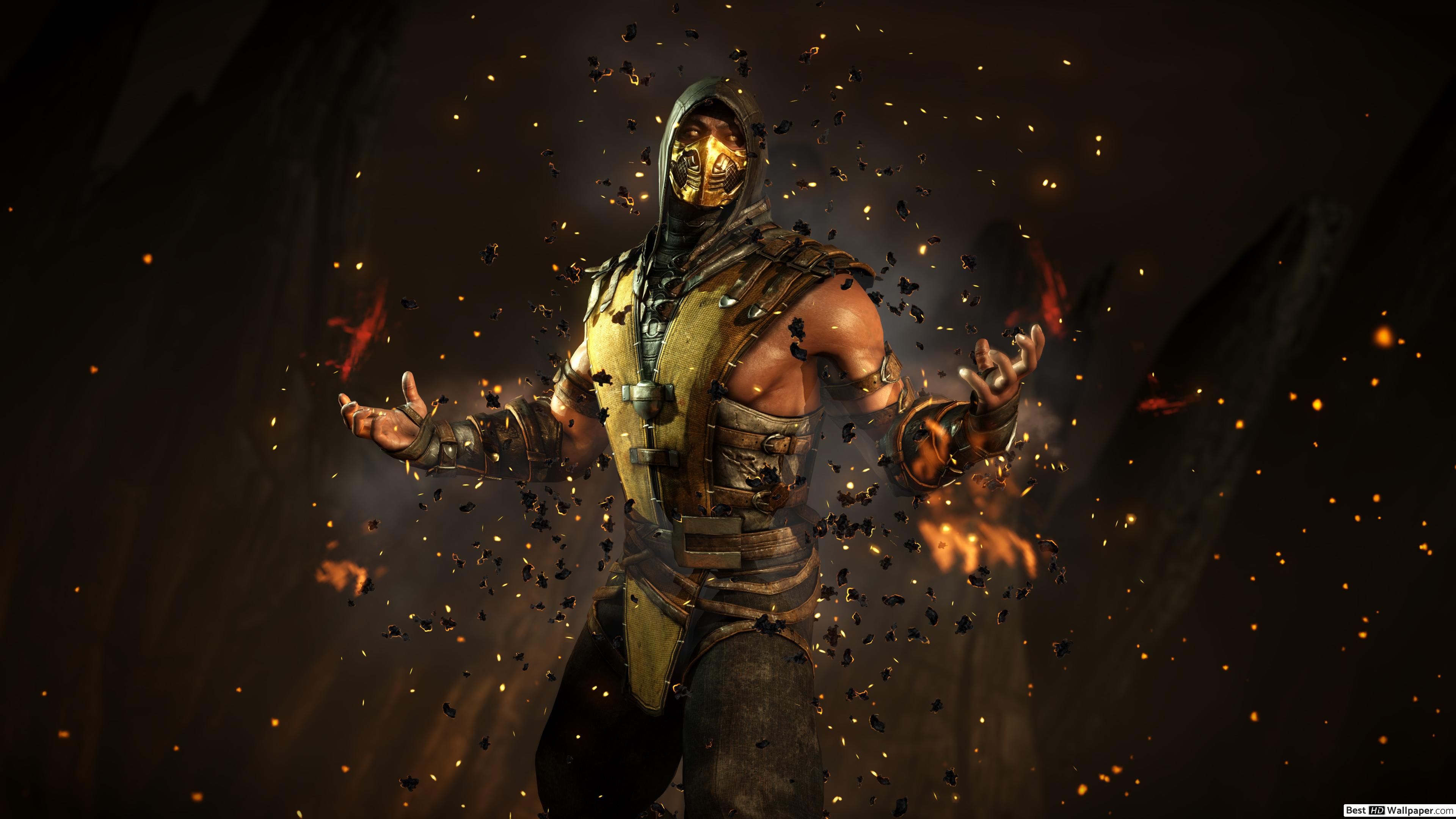 Mortal Kombat X, Scorpion HD wallpaper download