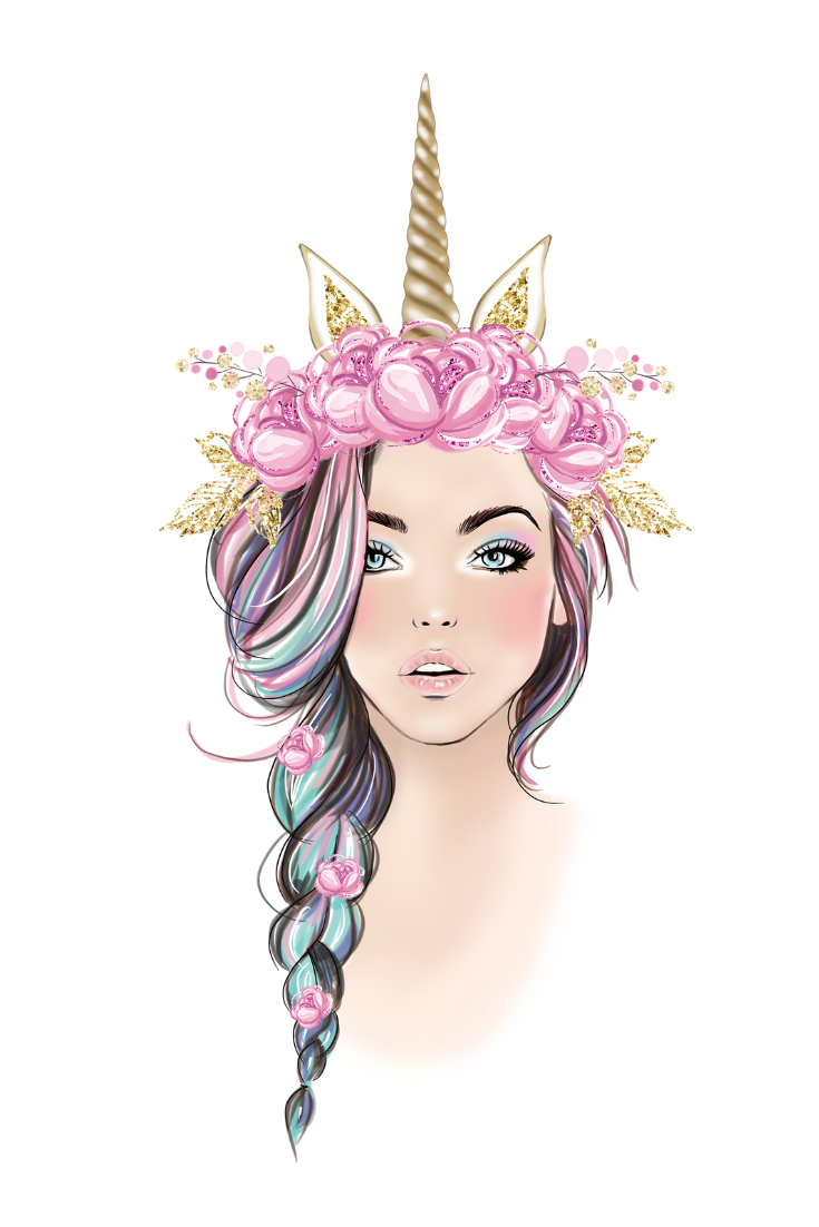 Unicorn Clipart Fashion Girl Clip Art Floral Glitter Unicorn. Etsy. Unicorn wallpaper cute, Unicorn picture, Unicorn wallpaper