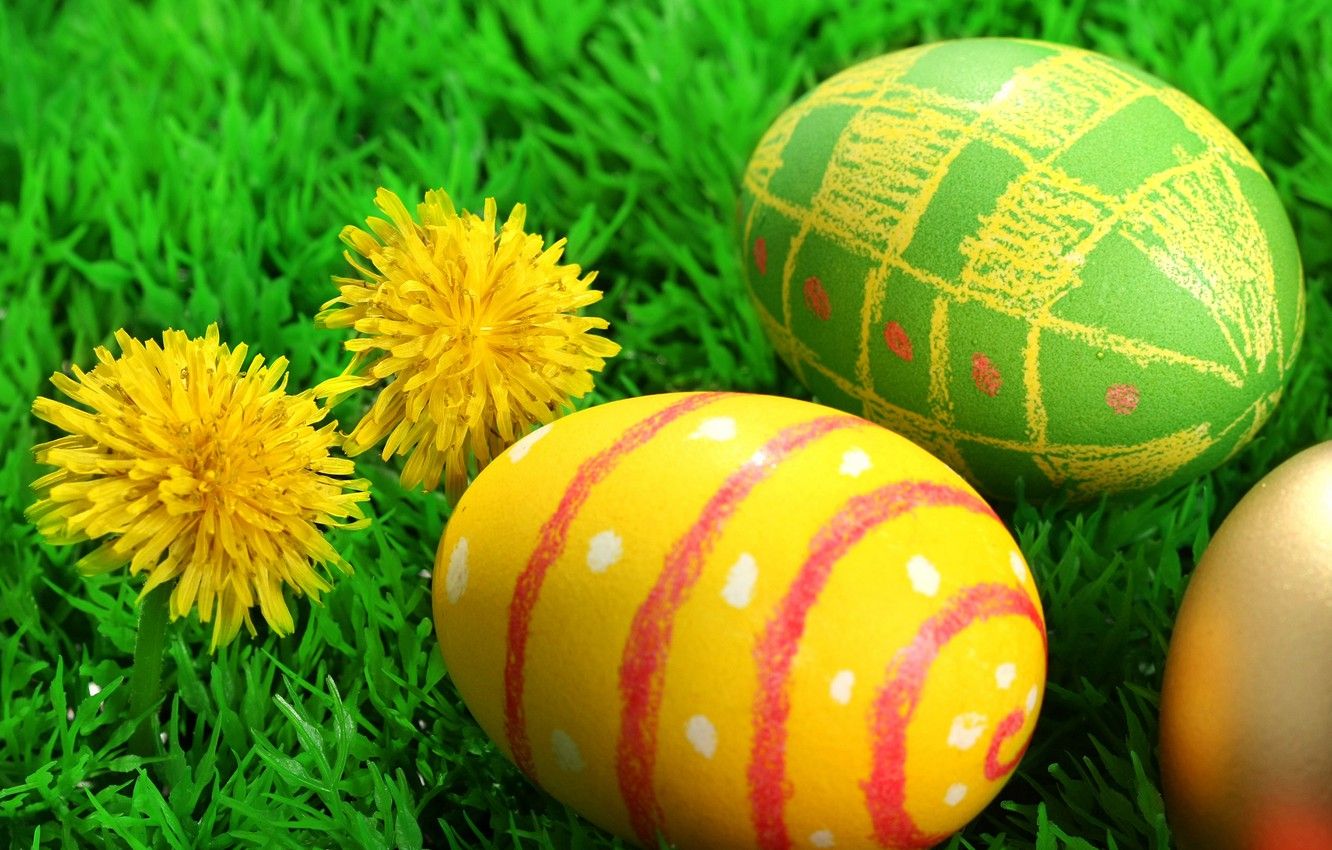 Wallpaper Easter, Eggs, The Resurrection Of Christ, Pascha, Flowers image for desktop, section праздники