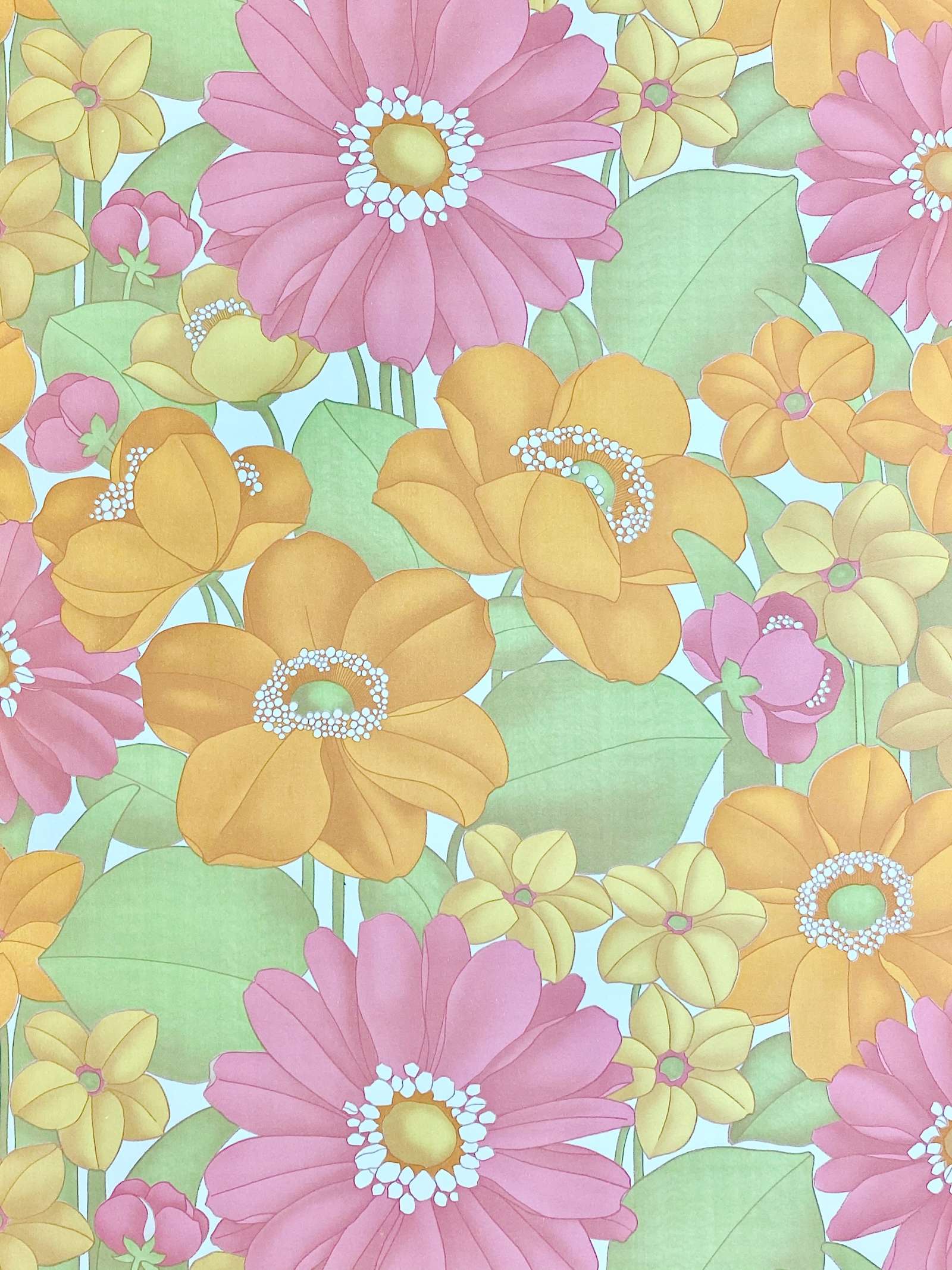 Vintage Wallpaper Shop. Vintage Floral Foam Wallpaper