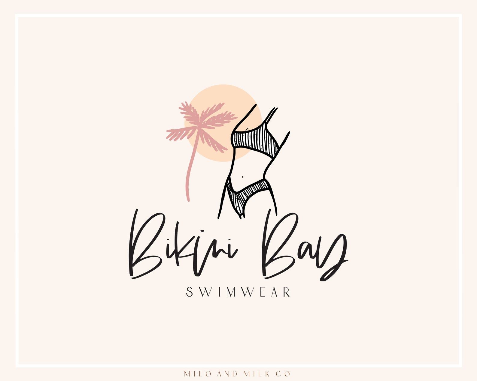 Summer Swimwear Logo Tropical Logo Photography Logo Ocean. Etsy. Body logo design, Clothing logo, Summer logo