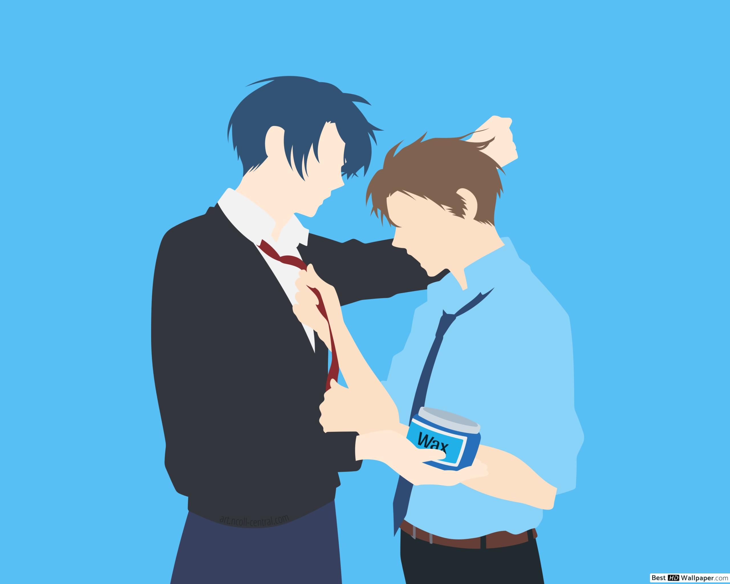 Masayuki Hori And Yuu Kashima Of Monthly Girls' Nozaki Kun HD Wallpaper Download