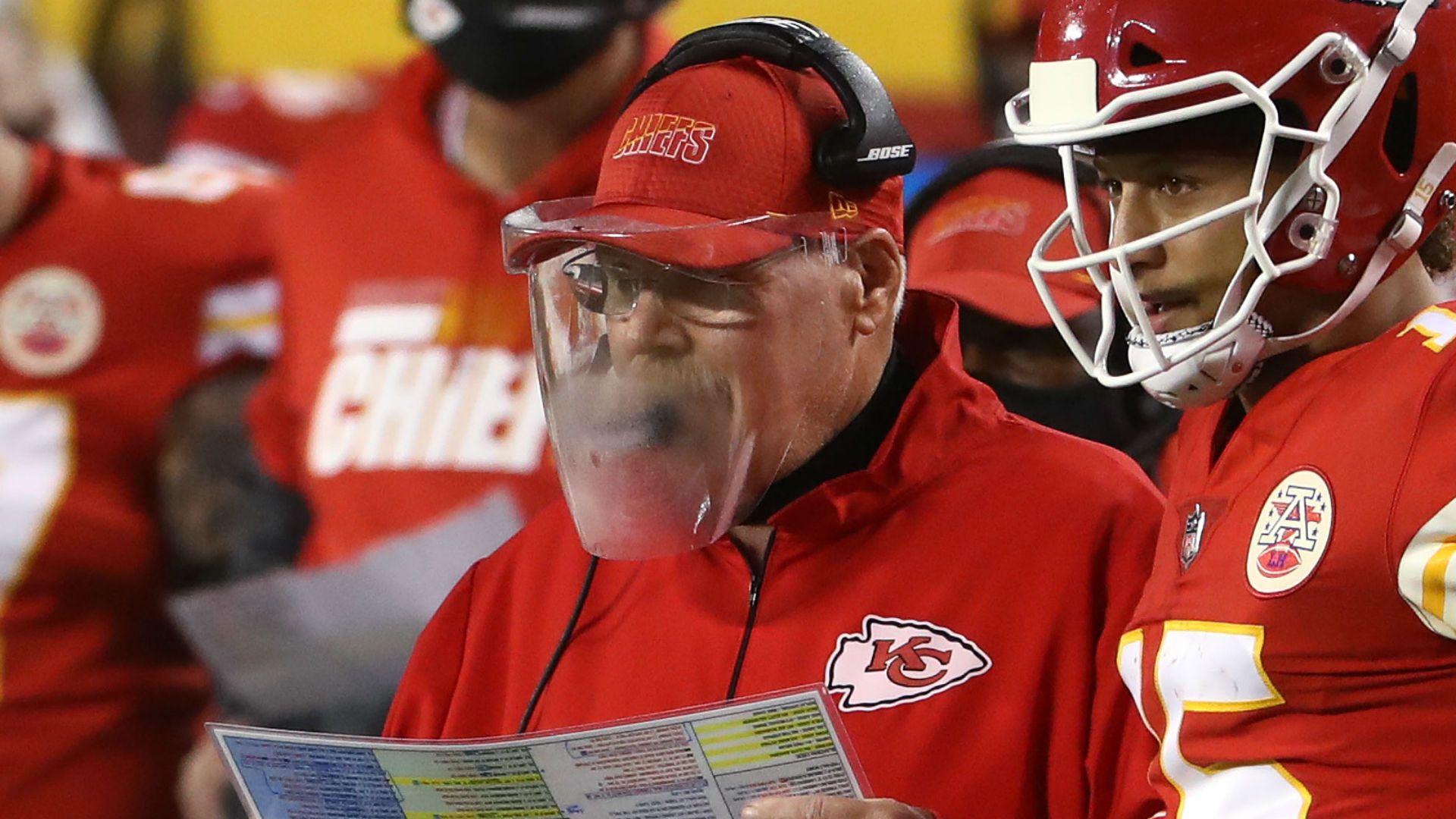 Andy Reid's foggy face shield steals the show on NFL opening night; Twitter reacts accordingly