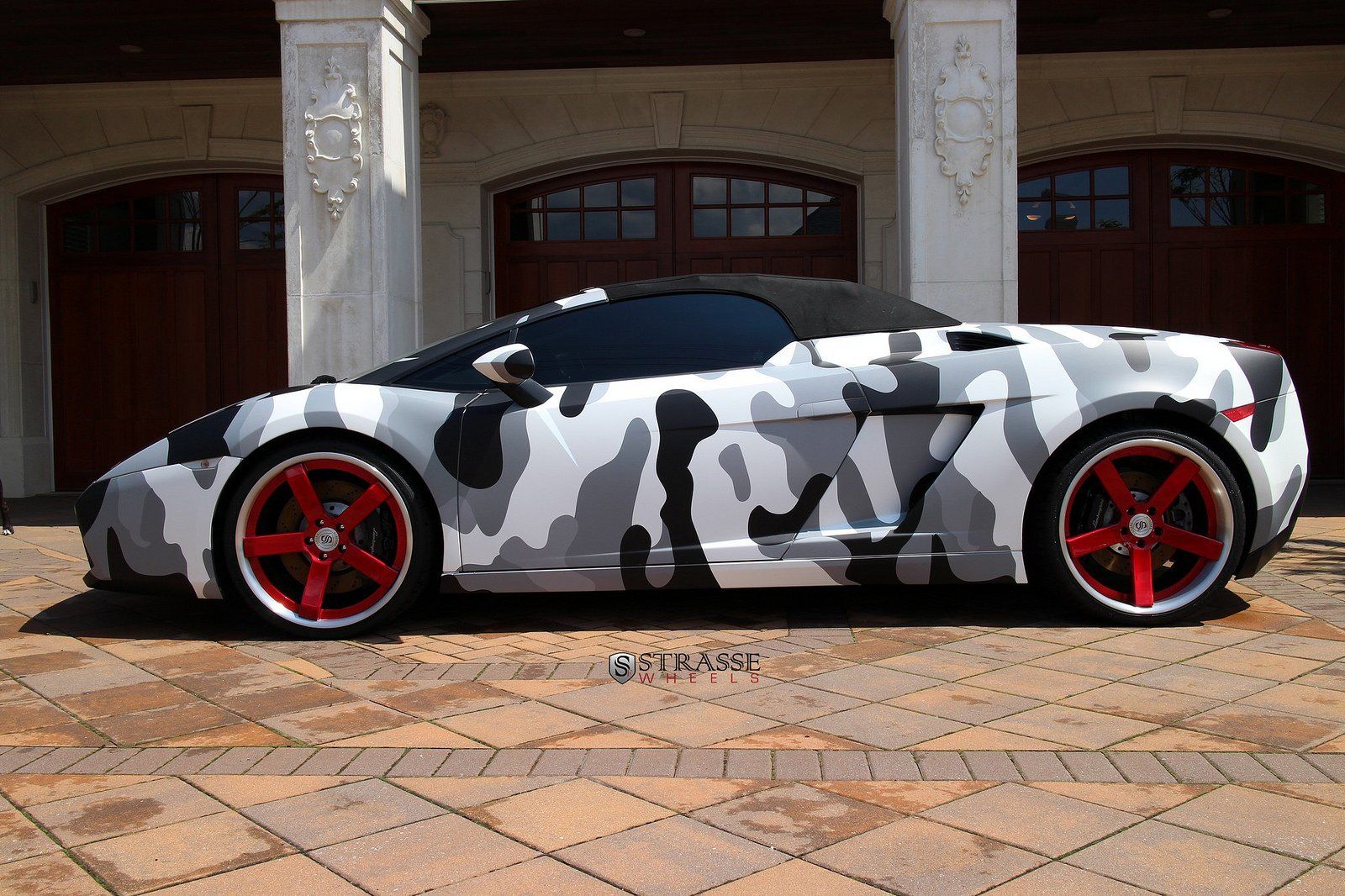 Cars Gallardo strasse Italia Lamborghini spider Supercar vehicles wheels camouflage wallpaperx1066