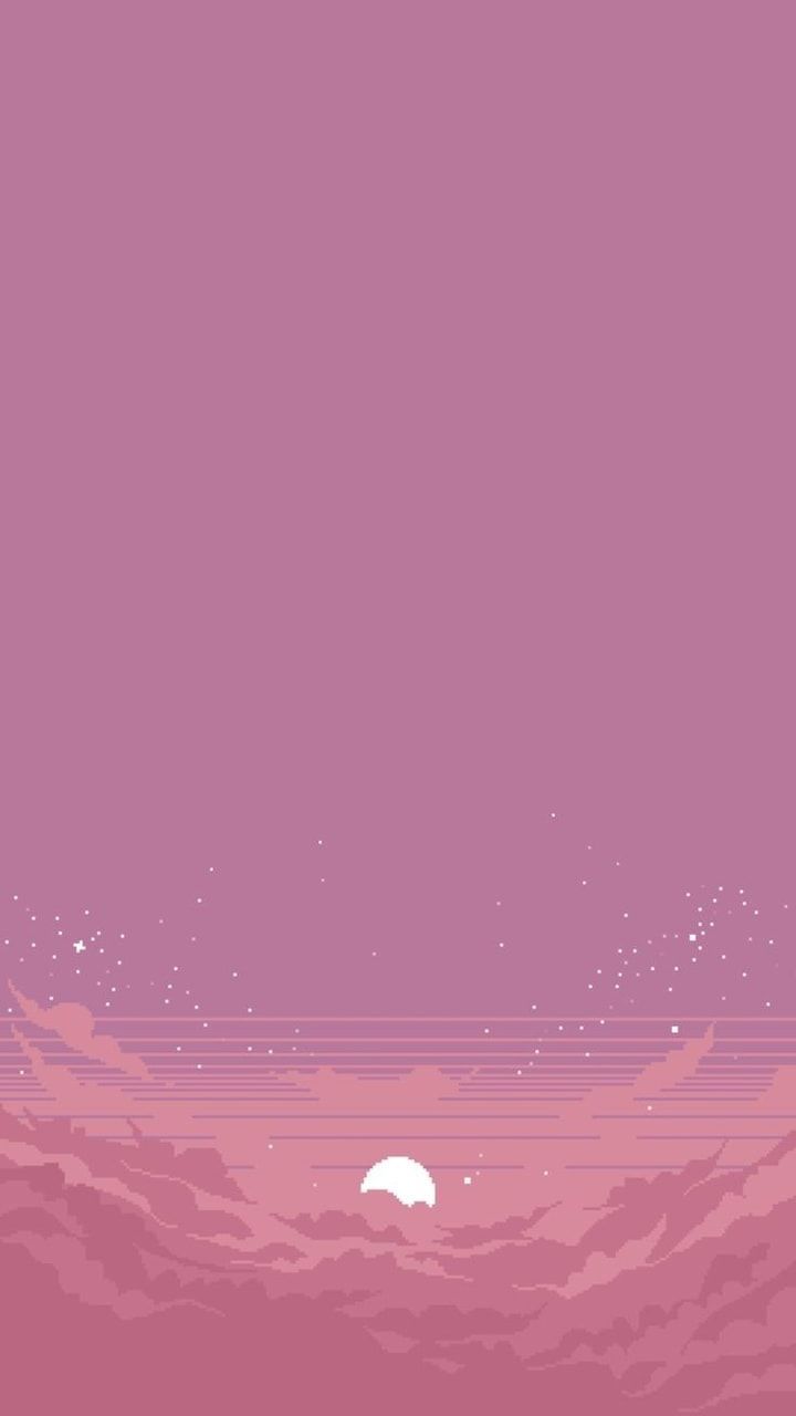 Pixel pink sky