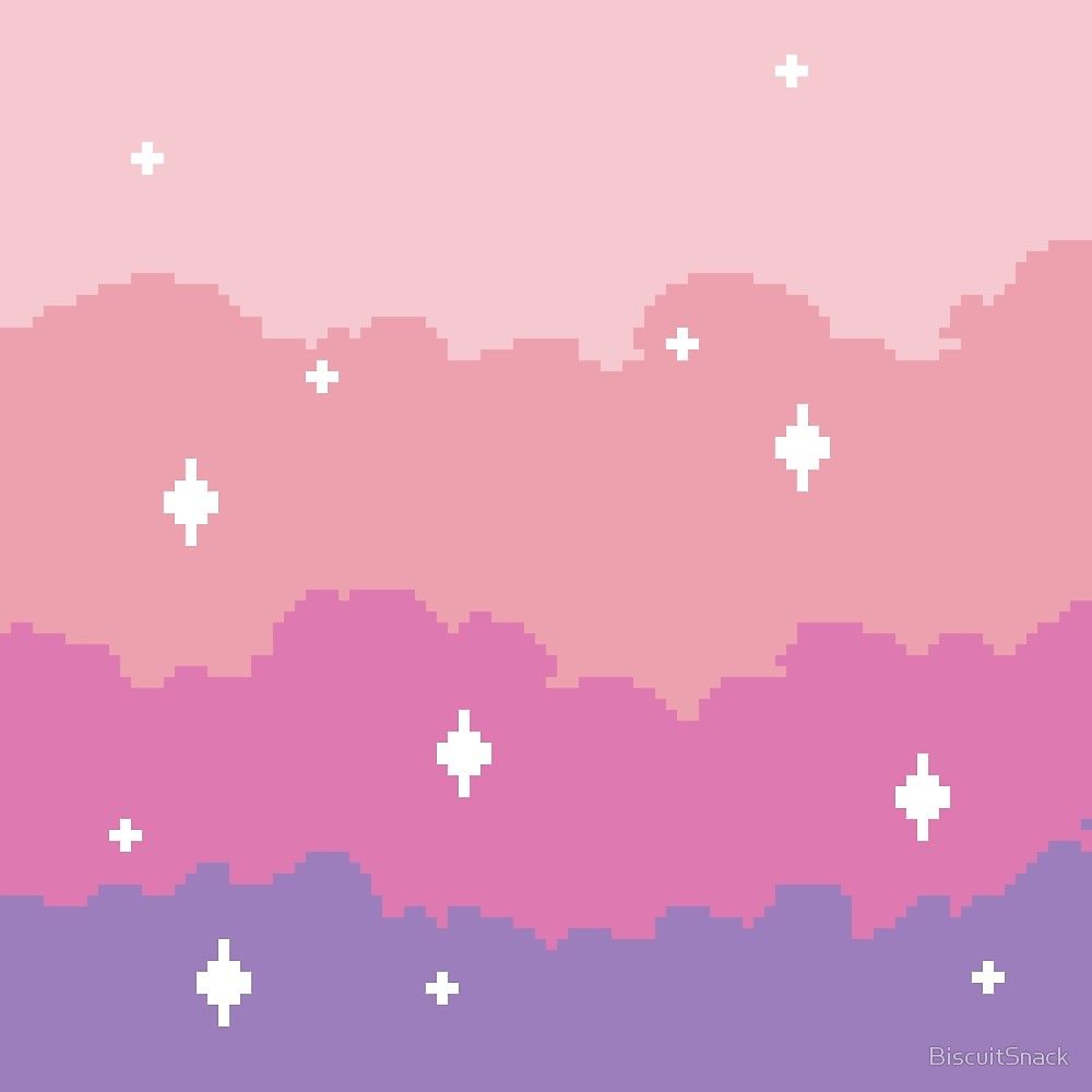 Starry Pixel Sunset Clouds by BiscuitSnack. Redbubble. Pixel art landscape, Pixel art background, Cute fall wallpaper