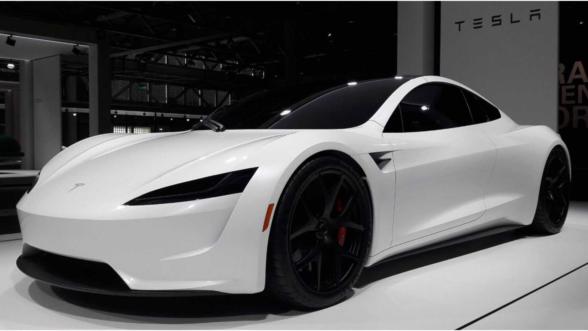 Tesla Roadster 2020 White Background