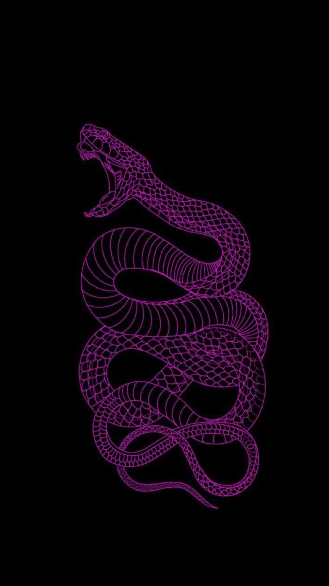 HD Neon Purple Snake Wallpaper